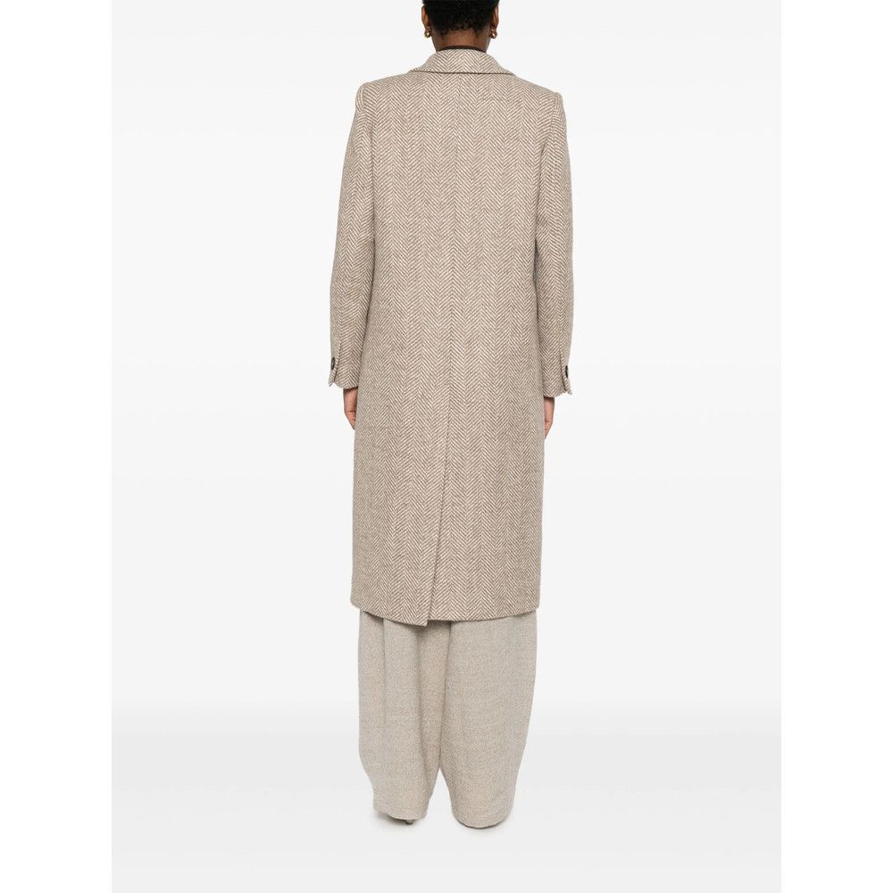 Tagliatore Tagliatore NEUTRALS Coats - Single Breasted Coats Size M / US 6-8 / IT 42-44 - 4 Thumbnail