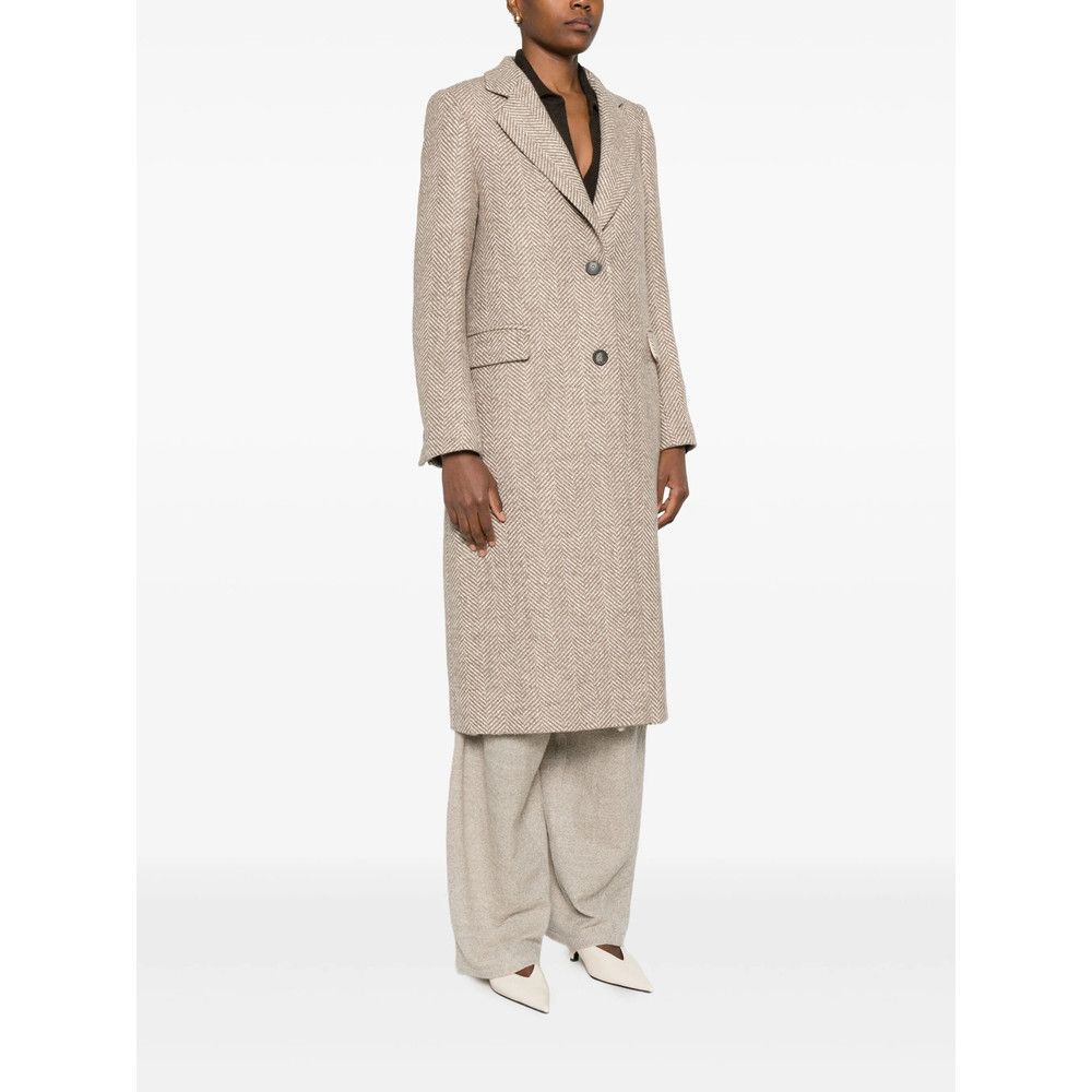 Tagliatore Tagliatore NEUTRALS Coats - Single Breasted Coats Size M / US 6-8 / IT 42-44 - 3 Thumbnail
