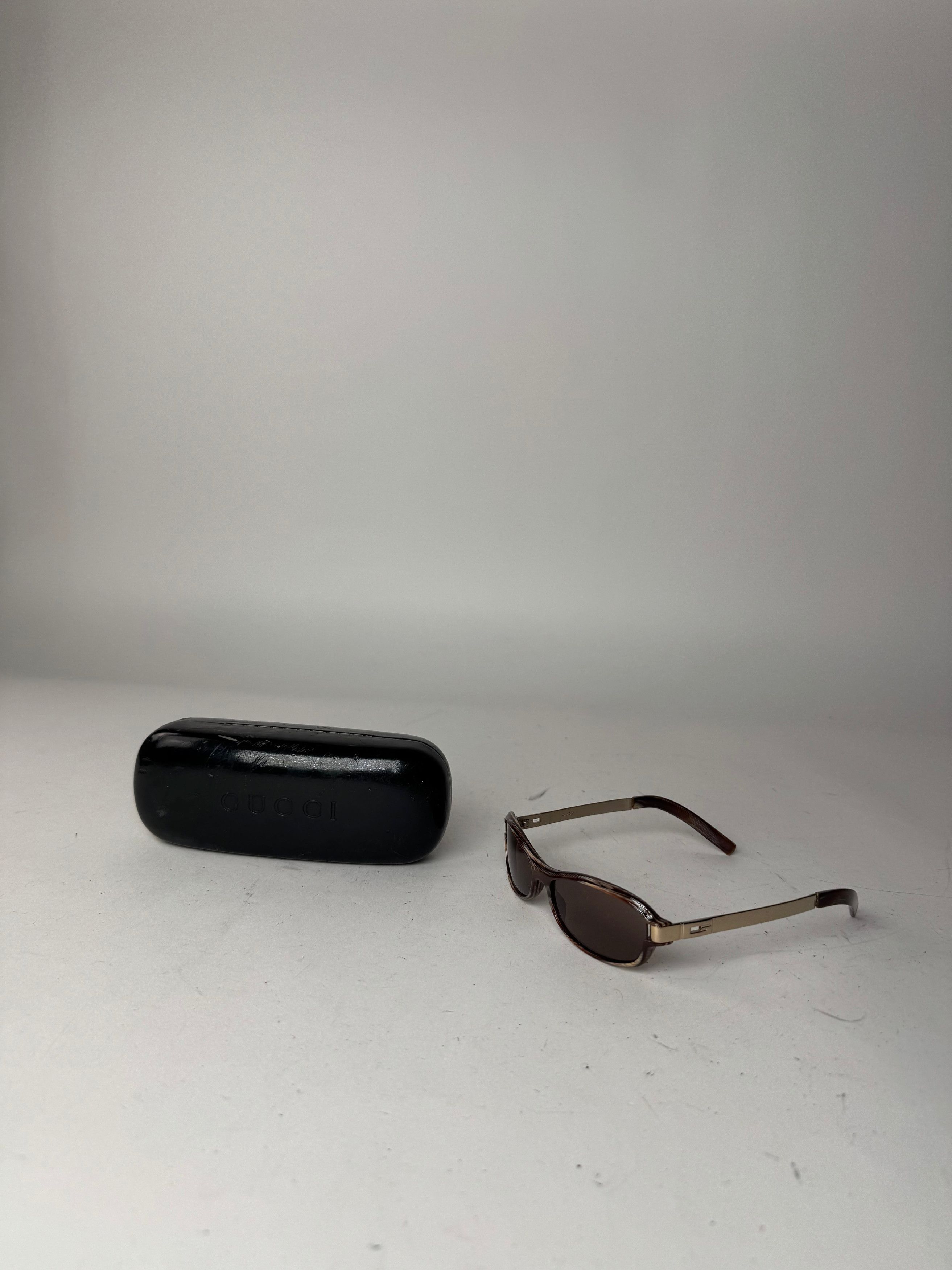 Gucci Vintage Retro Sunglasses Golden Brown Size ONE SIZE - 8 Thumbnail