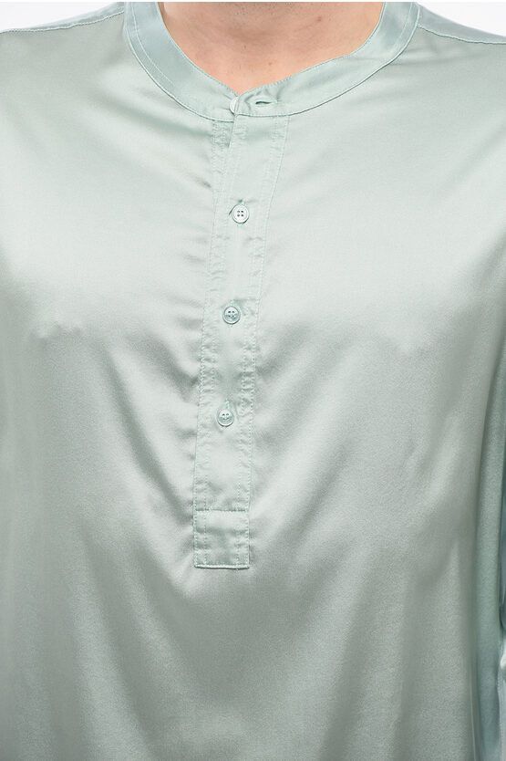 Tom Ford LONG SLEEVED PIJAMA TOP WITH BUTTONS light blue Size US XL / EU 56 / 4 - 3 Thumbnail