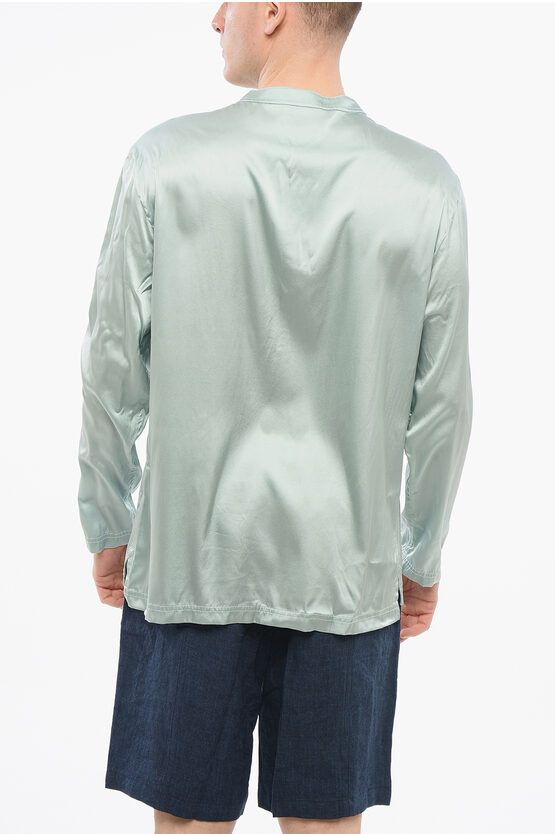 Tom Ford LONG SLEEVED PIJAMA TOP WITH BUTTONS light blue Size US XXL / EU 58 / 5 - 2 Thumbnail