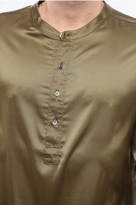 Tom Ford LONG SLEEVED PIJAMA TOP WITH BUTTONS military green Size US S / EU 44-46 / 1 - 3 Thumbnail