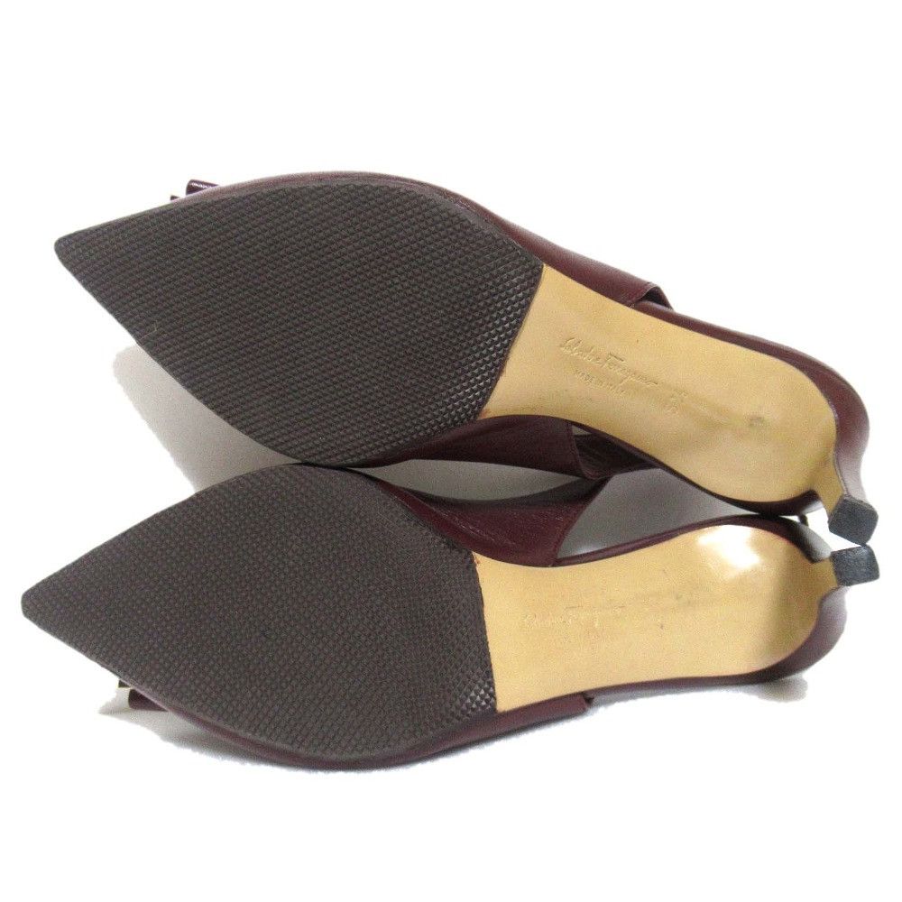 Salvatore Ferragamo Salvatore Ferragamo Salvatore Ferragamo High Heel Ribbon Slingback Mule Leather Shoes DUTY FREE for USA Size ONE SIZE - 8 Thumbnail