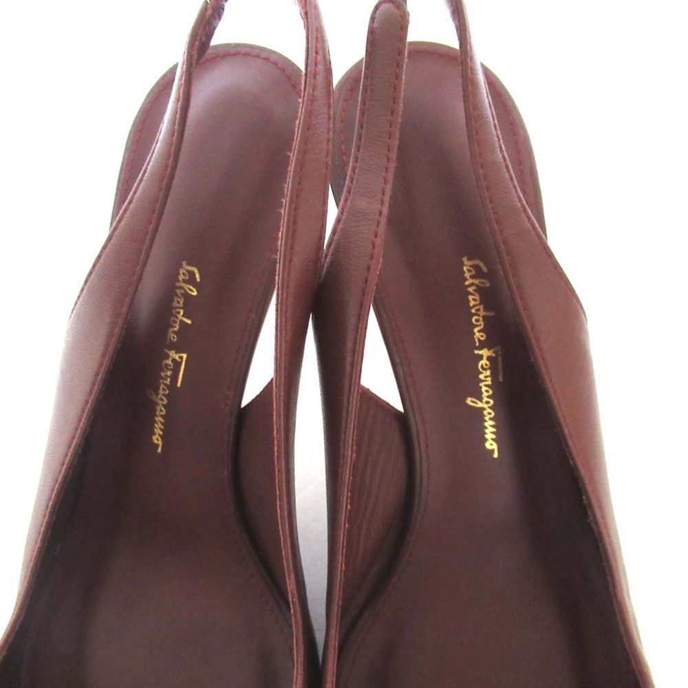 Salvatore Ferragamo Salvatore Ferragamo Salvatore Ferragamo High Heel Ribbon Slingback Mule Leather Shoes DUTY FREE for USA Size ONE SIZE - 5 Thumbnail