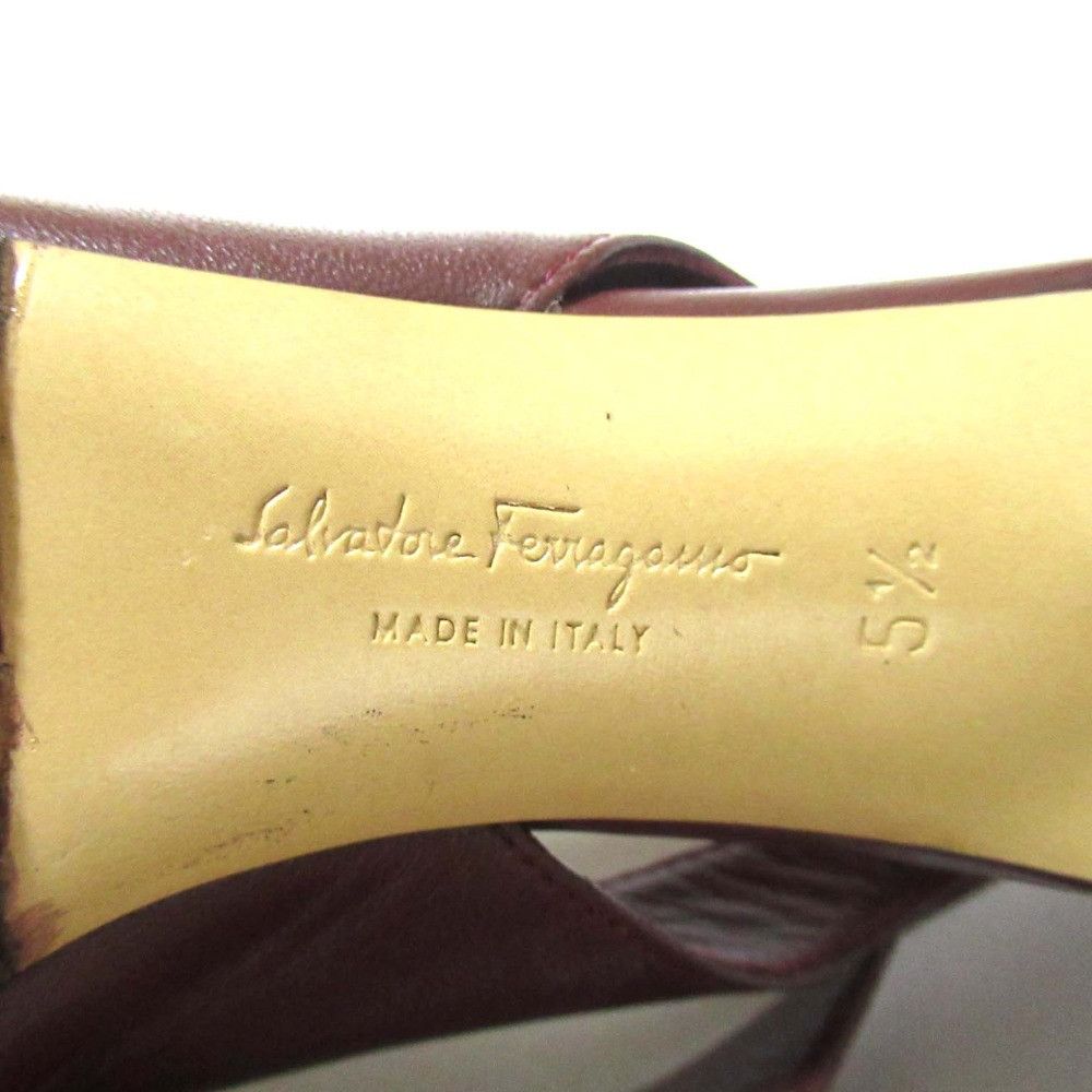 Salvatore Ferragamo Salvatore Ferragamo Salvatore Ferragamo High Heel Ribbon Slingback Mule Leather Shoes DUTY FREE for USA Size ONE SIZE - 10 Thumbnail