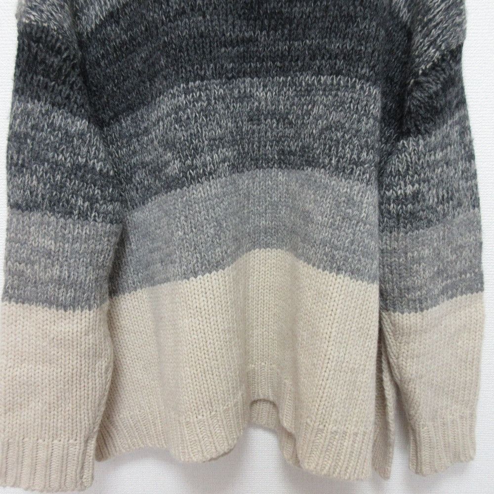 Other Other CLANE GRADATION BORDER Wide Knit Pullover Cotton Tops DUTY FREE for USA Size ONE SIZE - 6 Thumbnail