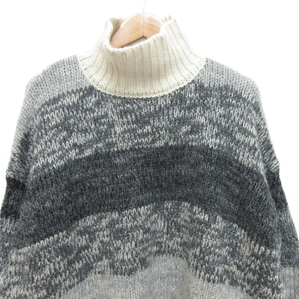 Other Other CLANE GRADATION BORDER Wide Knit Pullover Cotton Tops DUTY FREE for USA Size ONE SIZE - 3 Thumbnail