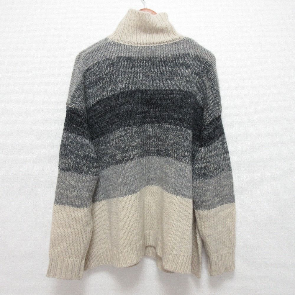 Other Other CLANE GRADATION BORDER Wide Knit Pullover Cotton Tops DUTY FREE for USA Size ONE SIZE - 2 Thumbnail