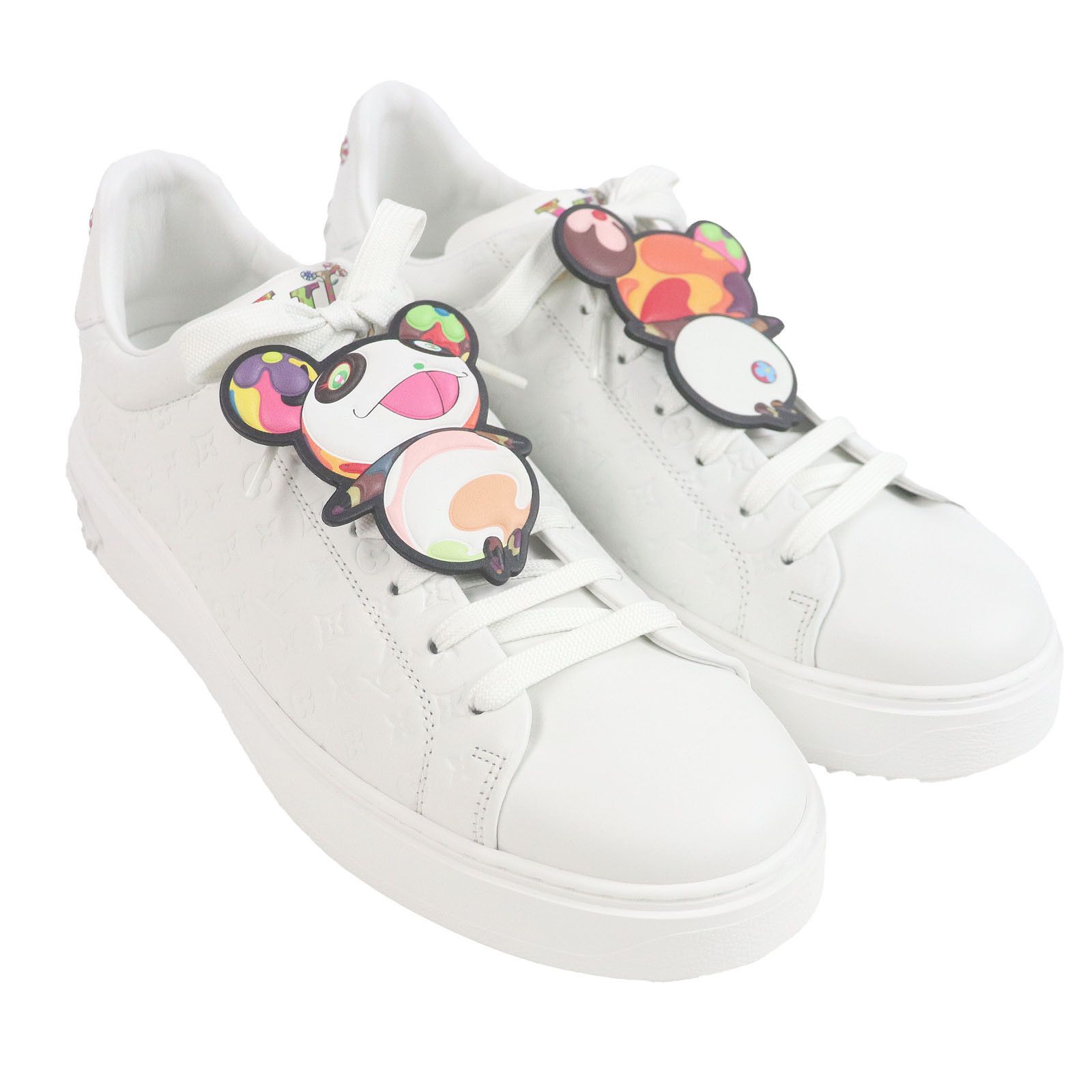 Louis Vuitton Louis Vuitton Louis Vuitton Timeout Takashi Murakami Panda Monogram Sneakers Canvas Shoes DUTY FREE for USA Size ONE SIZE - 3 Thumbnail