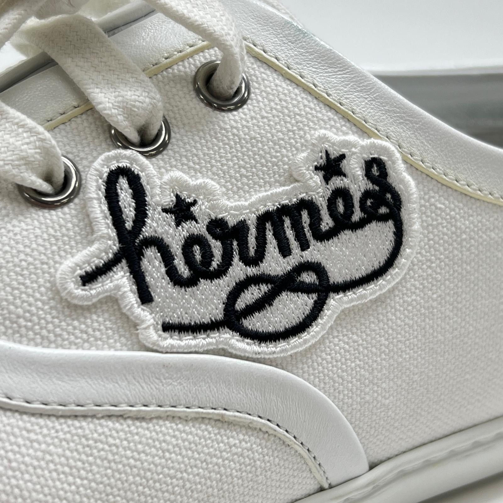 Hermes Hermes Hermes Innocent Logo Embroidery Canvas Sneakers Canvas Shoes DUTY FREE for USA Size ONE SIZE - 7 Thumbnail