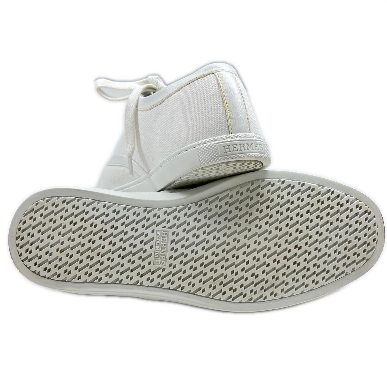 Hermes Hermes Hermes Innocent Logo Embroidery Canvas Sneakers Canvas Shoes DUTY FREE for USA Size ONE SIZE - 5 Thumbnail