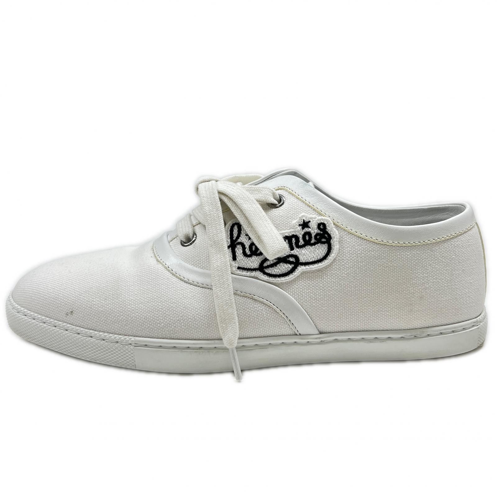 Hermes Hermes Hermes Innocent Logo Embroidery Canvas Sneakers Canvas Shoes DUTY FREE for USA Size ONE SIZE - 2 Thumbnail