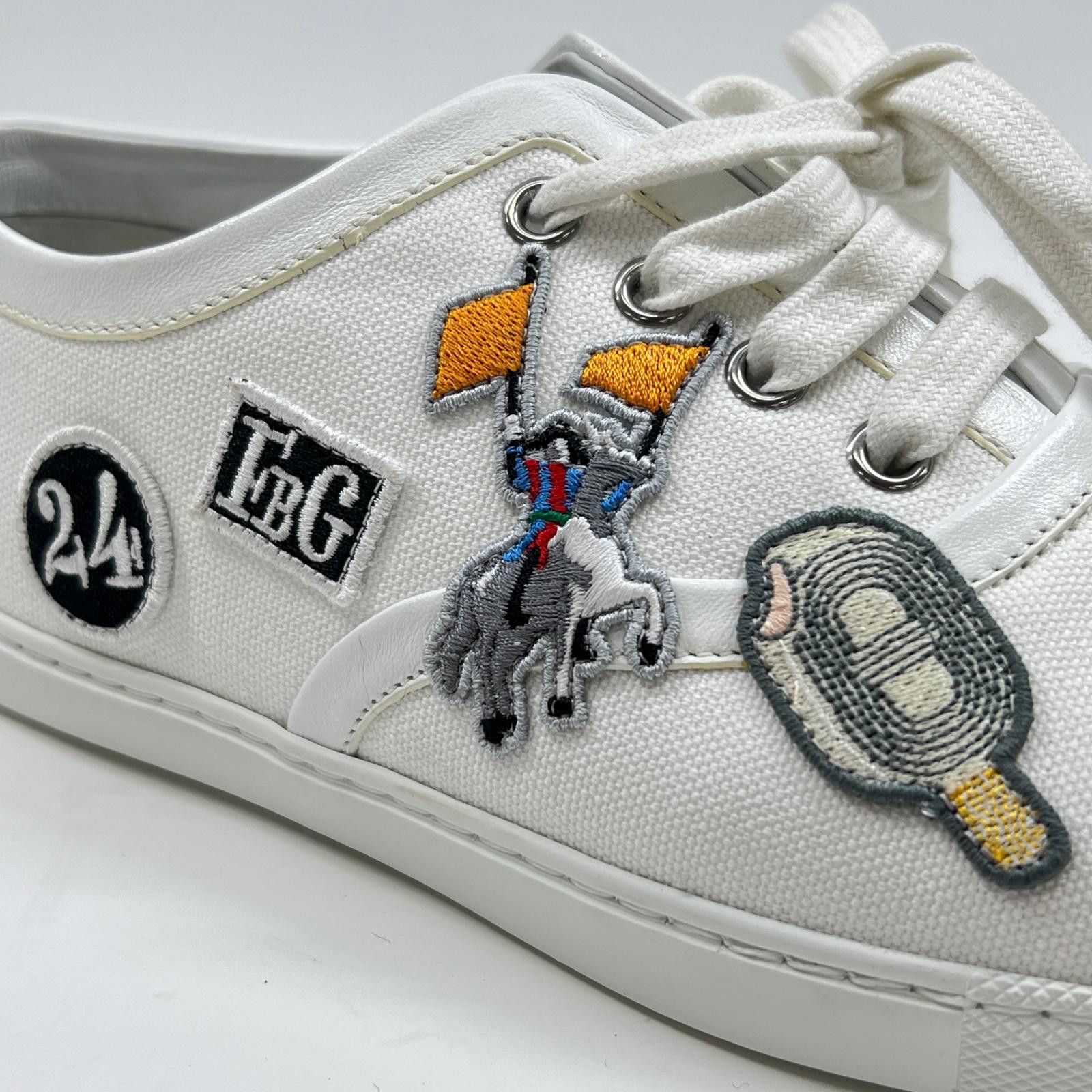 Hermes Hermes Hermes Innocent Logo Embroidery Canvas Sneakers Canvas Shoes DUTY FREE for USA Size ONE SIZE - 6 Thumbnail