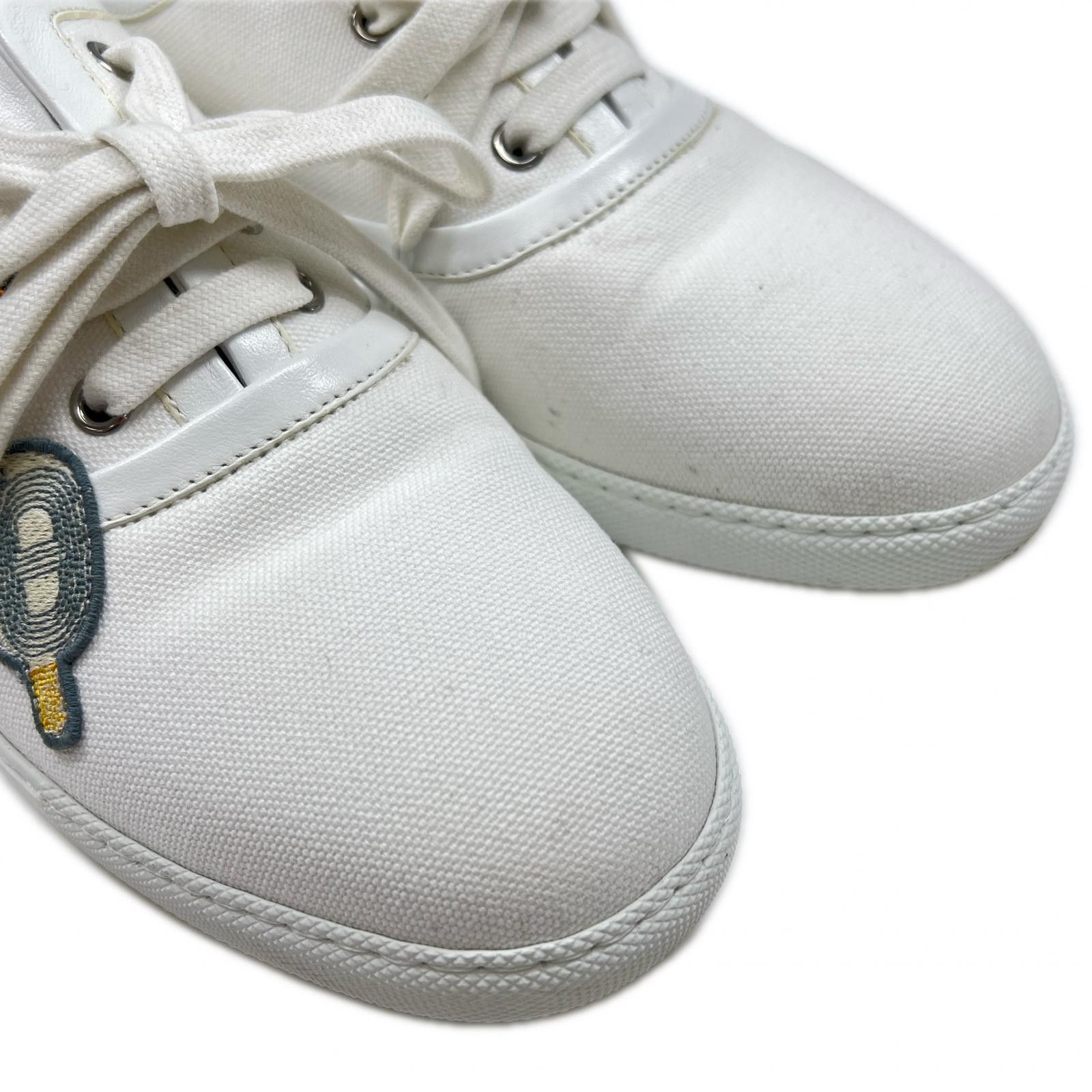 Hermes Hermes Hermes Innocent Logo Embroidery Canvas Sneakers Canvas Shoes DUTY FREE for USA Size ONE SIZE - 4 Thumbnail