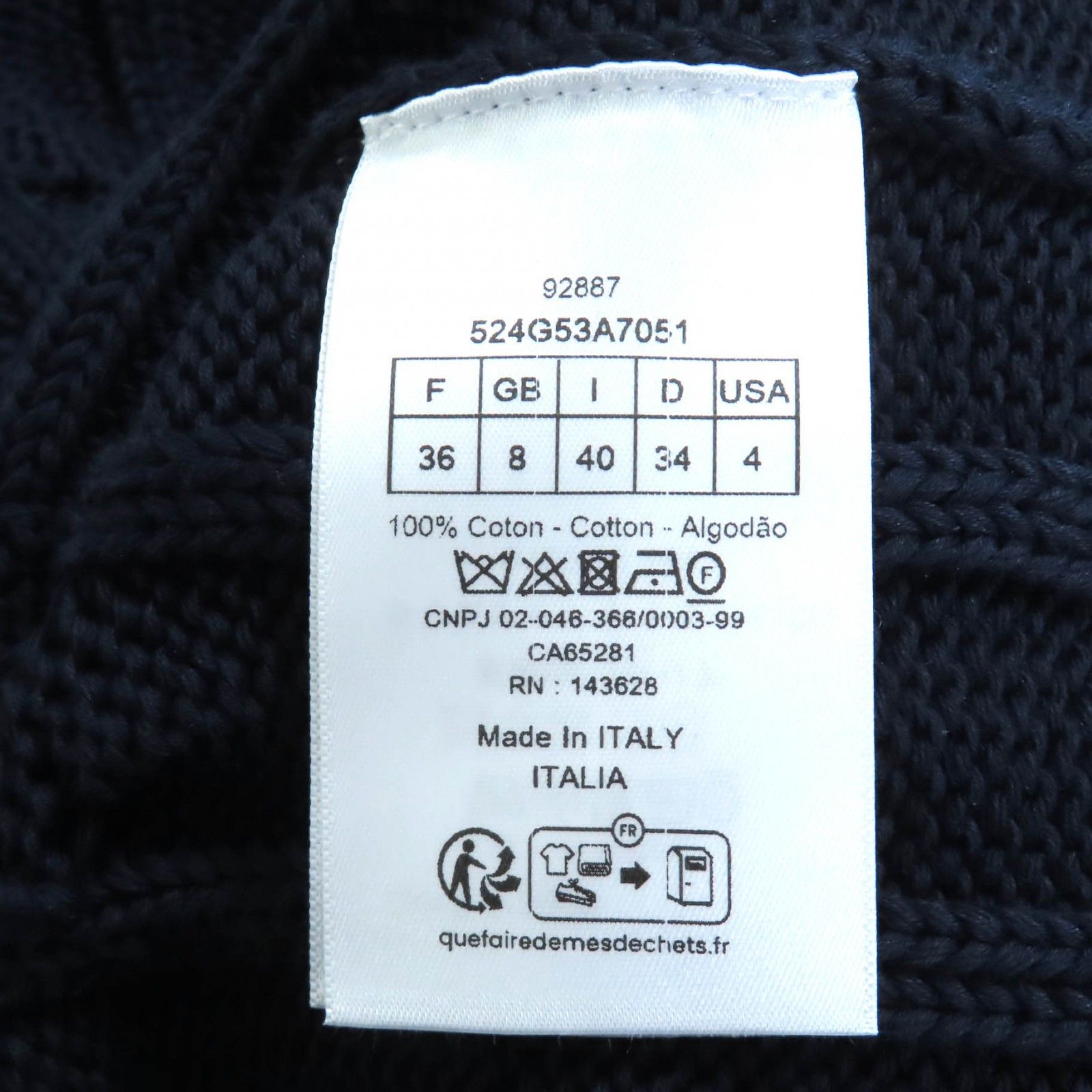 Dior Dior Christian Dior Cotton Cardigan Cotton Tops 524G53A7051 DUTY FREE for USA Size ONE SIZE - 9 Thumbnail