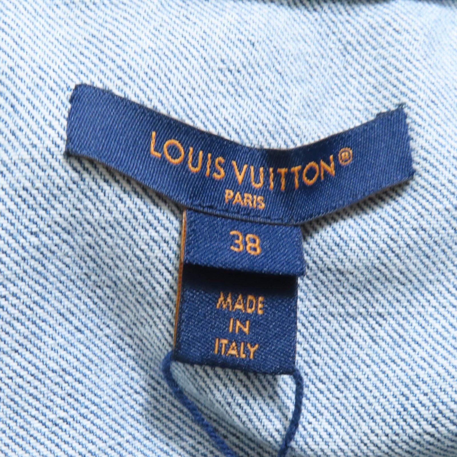 Louis Vuitton Louis Vuitton Louis Vuitton Velvet Accent Denim Cotton Dress Cotton Dresses RW241WJ DUTY FREE for USA Size ONE SIZE - 8 Thumbnail