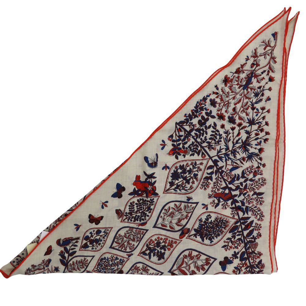 Hermes Hermes Hermes Triangle Geant Cashmere Silk Large Scarf Natural Material Scarf DUTY FREE for USA Size ONE SIZE - 4 Thumbnail