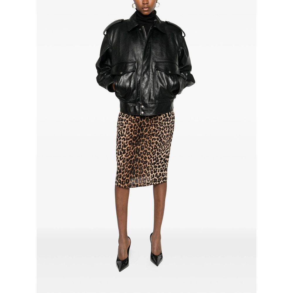 Saint Laurent Paris Saint Laurent BROWN Skirts - Straight Skirts Size 27" / US 4 / IT 40 - 4 Thumbnail
