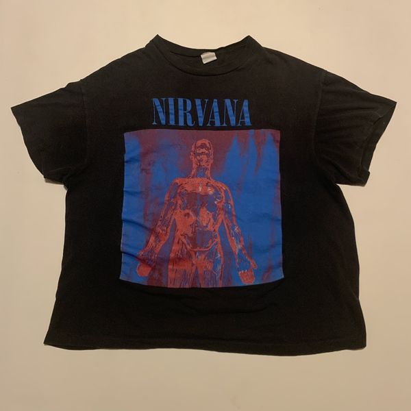 Vintage Nirvana Sliver Tee Kurt Cobain Nevermind Utero Travis