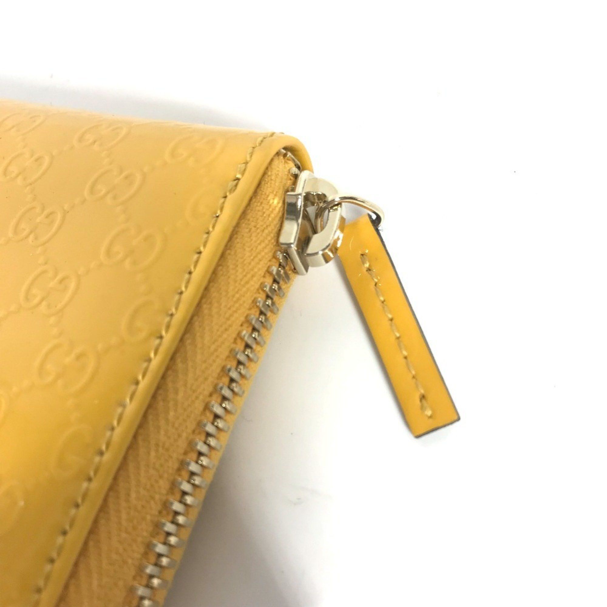 Gucci GUCCI 255452 Shima Line Micro Guccissima Wallet, Coin Purse, Compact Business Card Case, Wallet/Coin Enamel, Women's, Yellow Size ONE SIZE - 5 Thumbnail