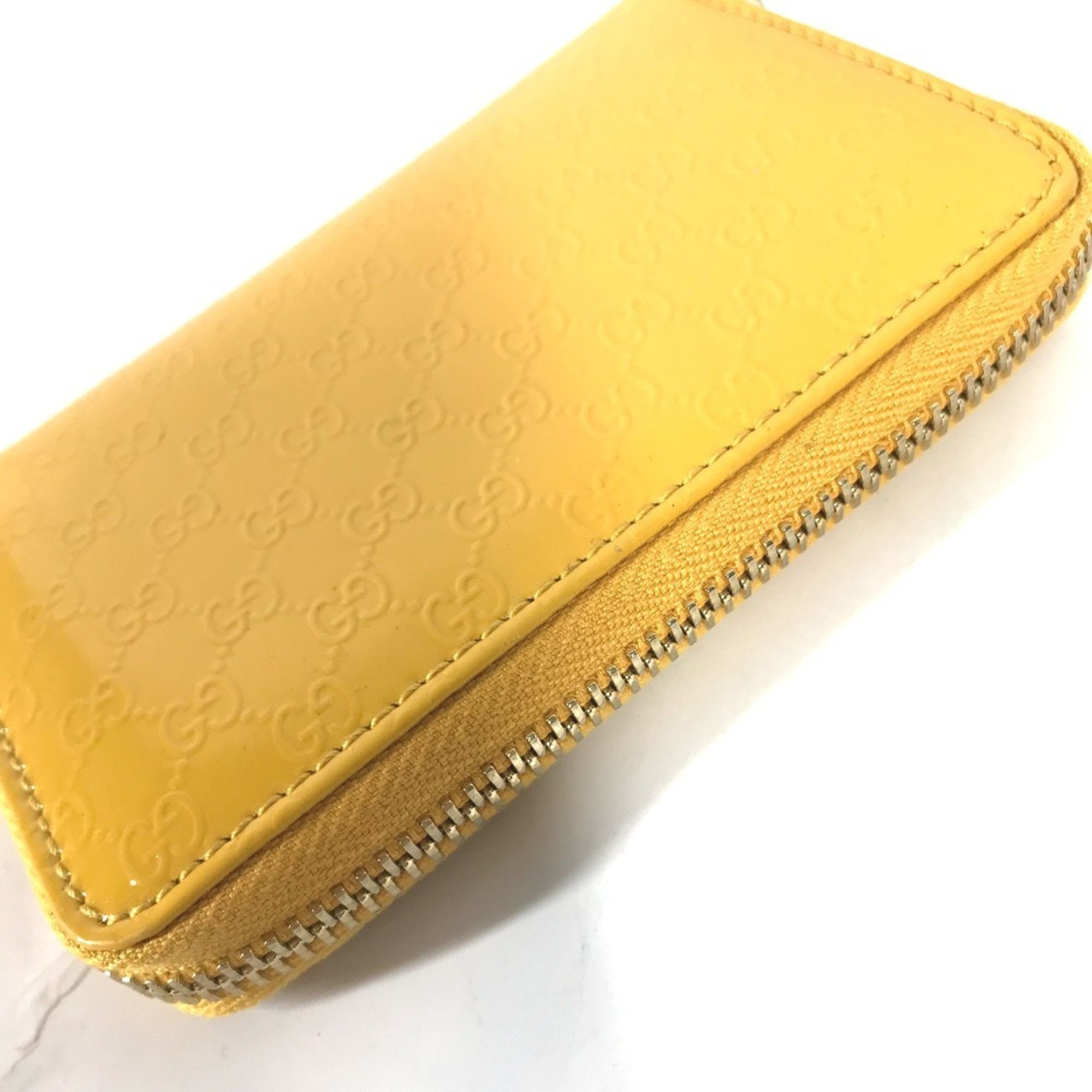 Gucci GUCCI 255452 Shima Line Micro Guccissima Wallet, Coin Purse, Compact Business Card Case, Wallet/Coin Enamel, Women's, Yellow Size ONE SIZE - 4 Thumbnail