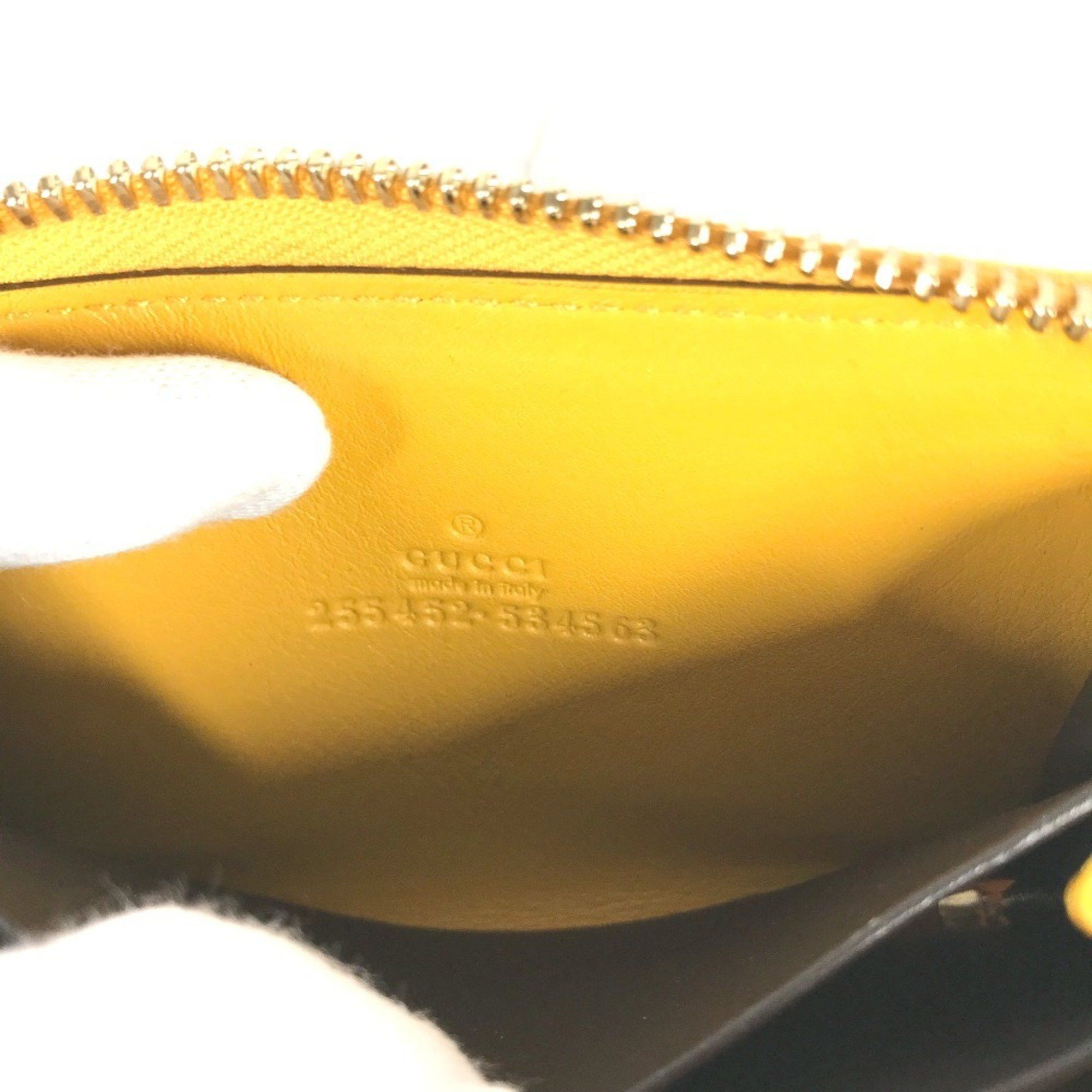 Gucci GUCCI 255452 Shima Line Micro Guccissima Wallet, Coin Purse, Compact Business Card Case, Wallet/Coin Enamel, Women's, Yellow Size ONE SIZE - 9 Thumbnail