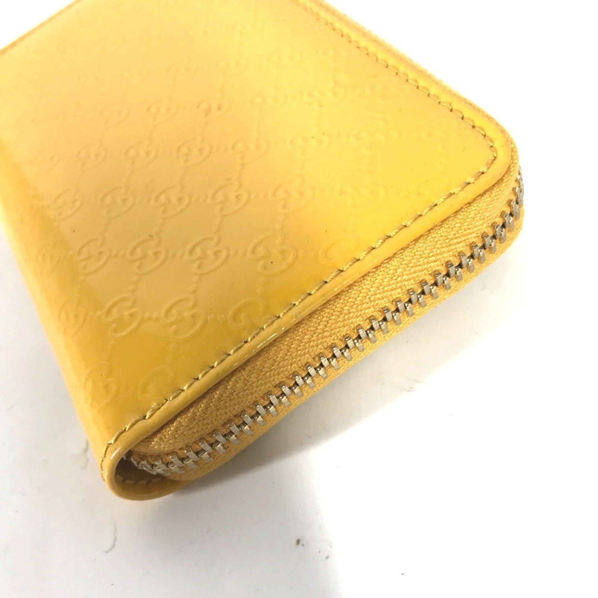 Gucci GUCCI 255452 Shima Line Micro Guccissima Wallet, Coin Purse, Compact Business Card Case, Wallet/Coin Enamel, Women's, Yellow Size ONE SIZE - 3 Thumbnail