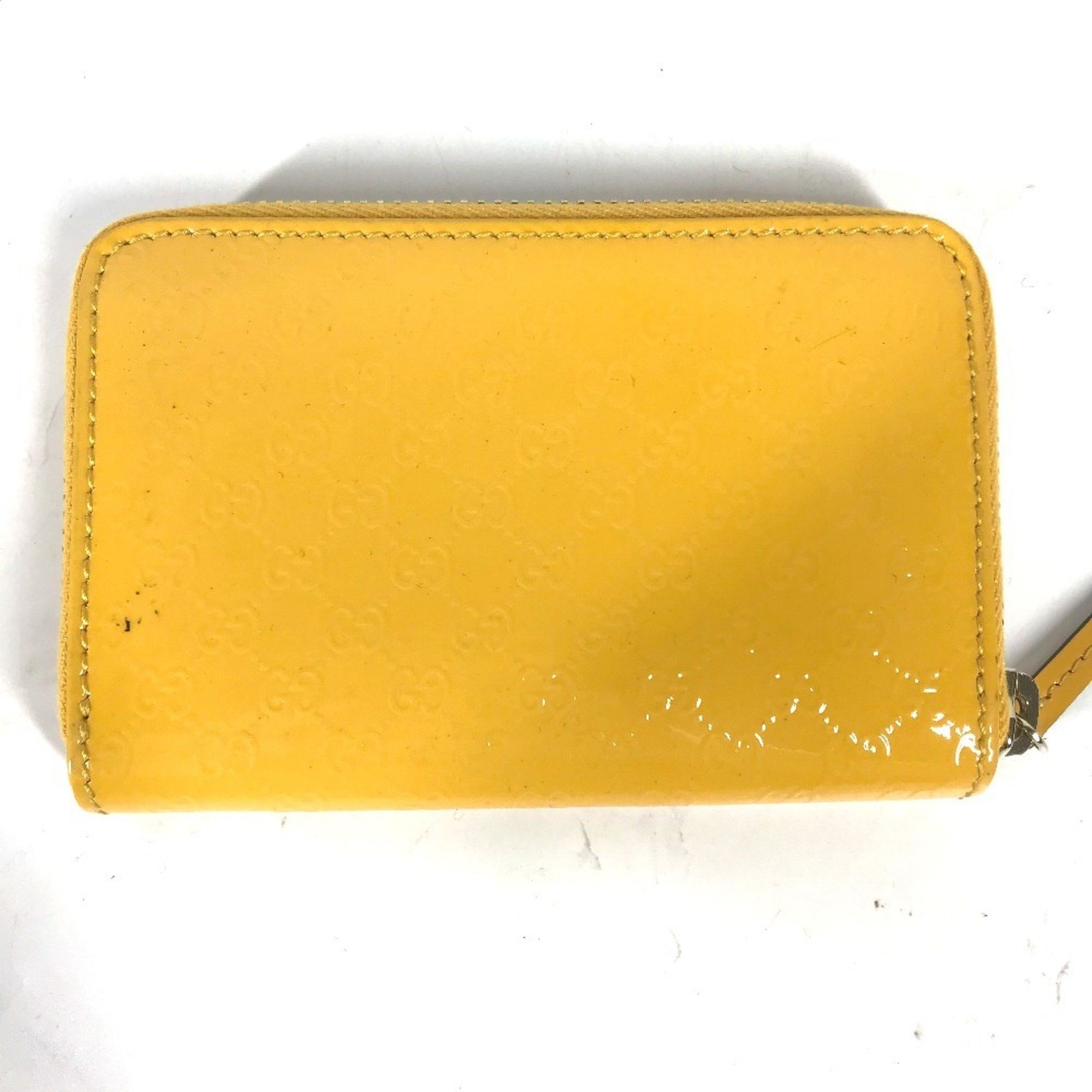 Gucci GUCCI 255452 Shima Line Micro Guccissima Wallet, Coin Purse, Compact Business Card Case, Wallet/Coin Enamel, Women's, Yellow Size ONE SIZE - 6 Thumbnail