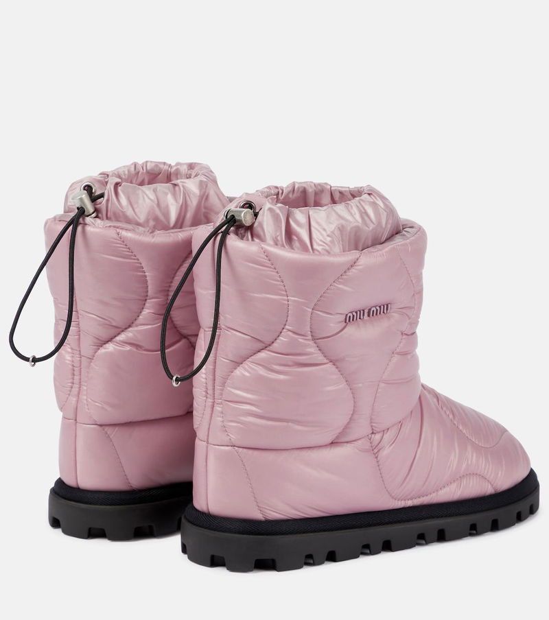 Miu Miu Miu Miu Pink Padded Winter Snow Boots Size US 8 / IT 38 - 2 Thumbnail
