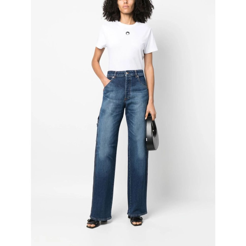 Heron Preston Heron Preston BLUE Denim - Wide-Leg Jeans Size 27" / US 4 / IT 40 - 4 Thumbnail