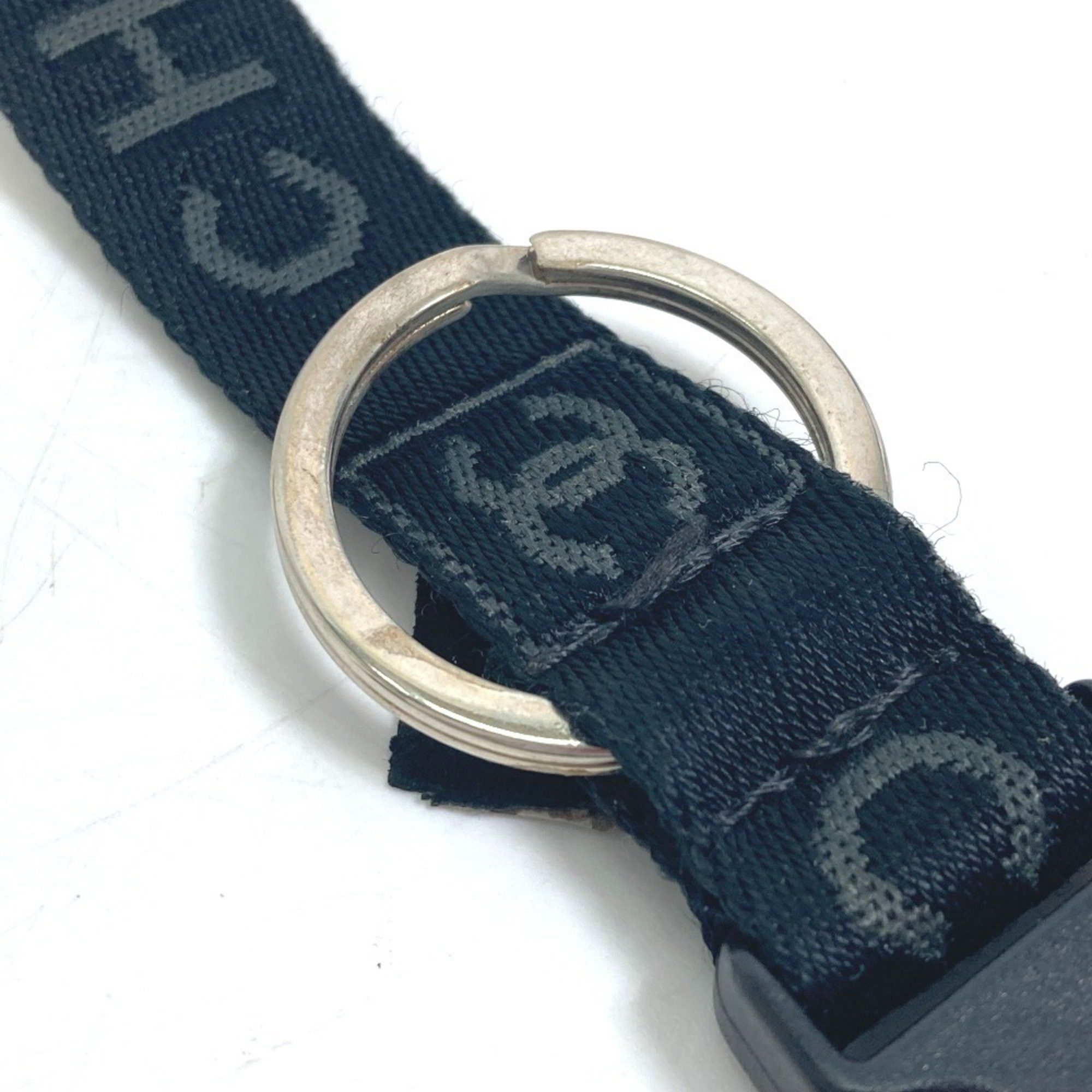 Chanel CHANEL Sports Compass with CC Coco Mark Keychain Key Ring, Nylon Canvas, Women's, Black Size ONE SIZE - 8 Thumbnail