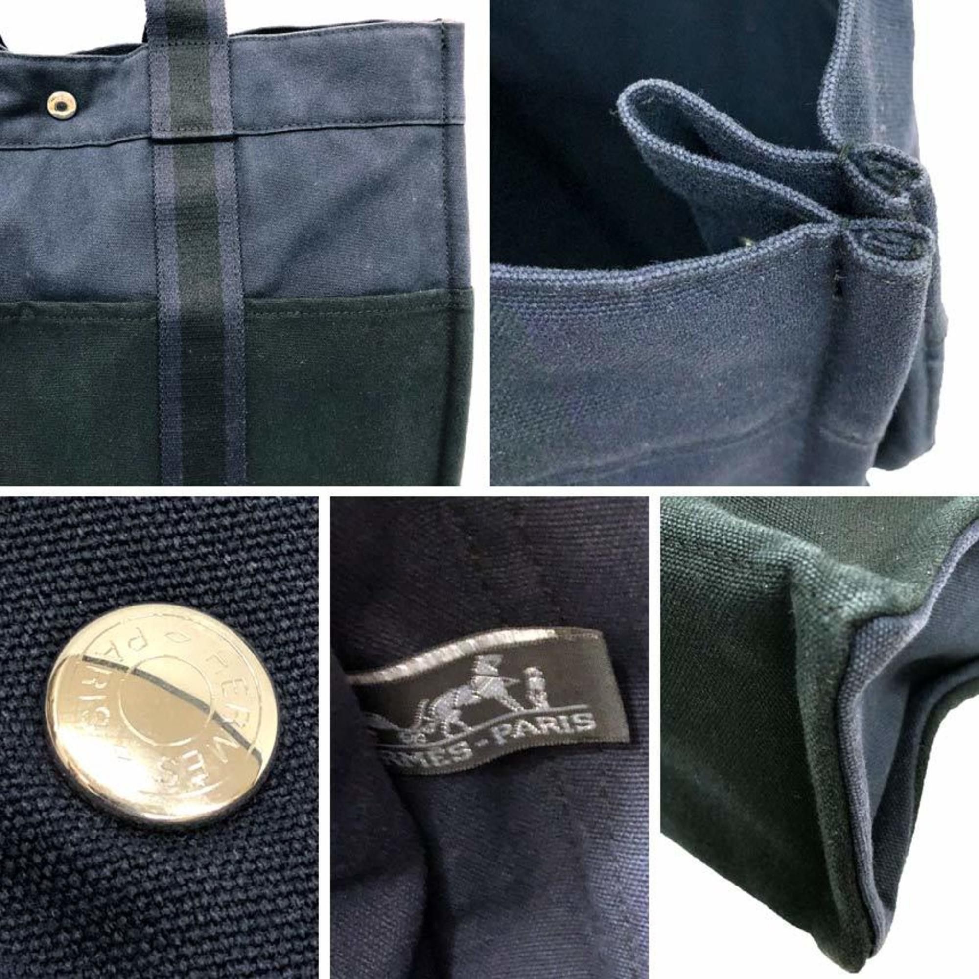 Hermes HERMES Foul Tou MM Tote Bag, Hand Tote, Navy x Black Size ONE SIZE - 3 Thumbnail