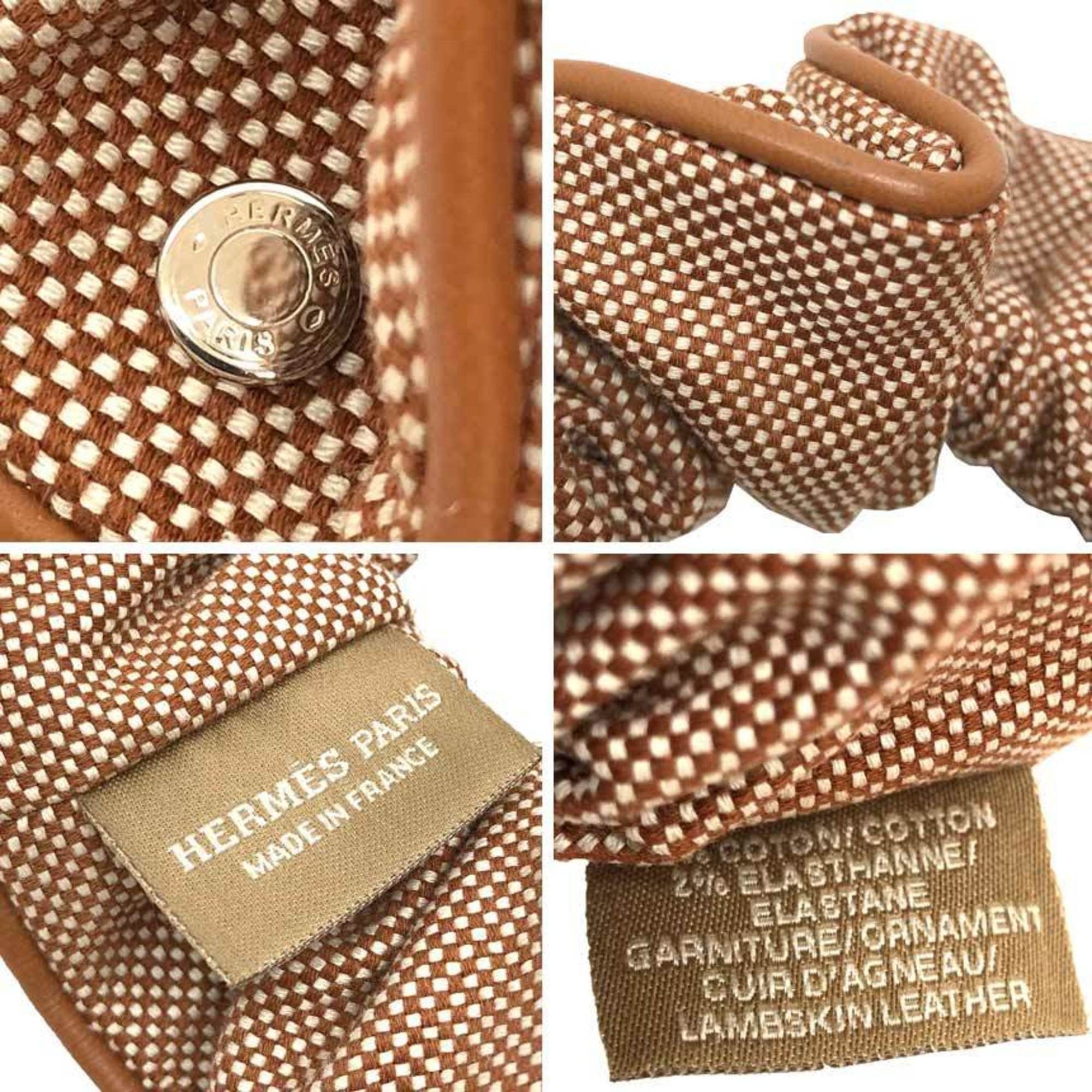 Hermes Hermes Scrunchie Claudia Plan Air Hair H241029G 37TU CHOUCHOU CLAUDIA Gold Camel Brown Size ONE SIZE - 4 Thumbnail