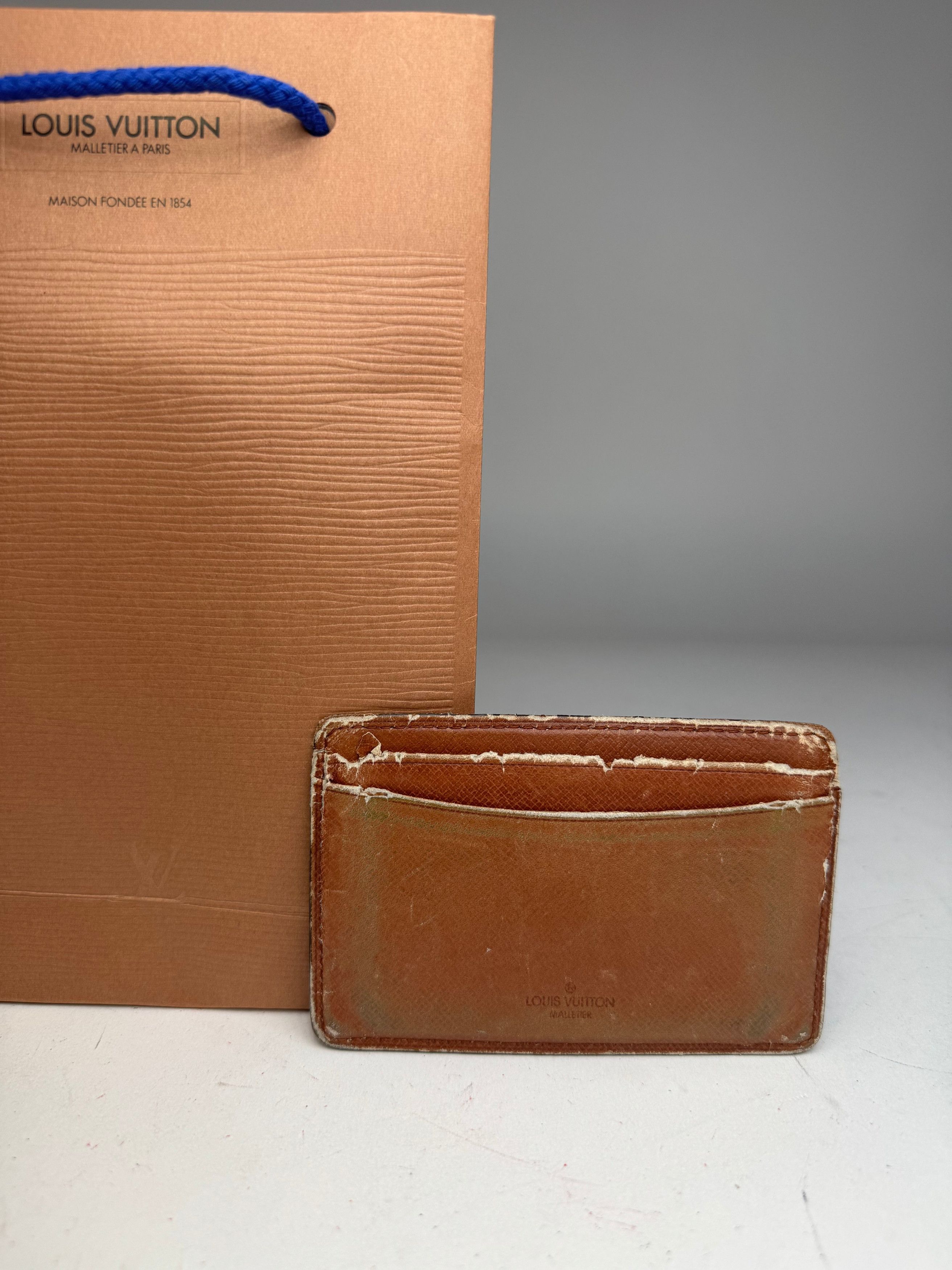Louis Vuitton Vintage Monogram Leather Card Holder Brown Size ONE SIZE - 8 Thumbnail