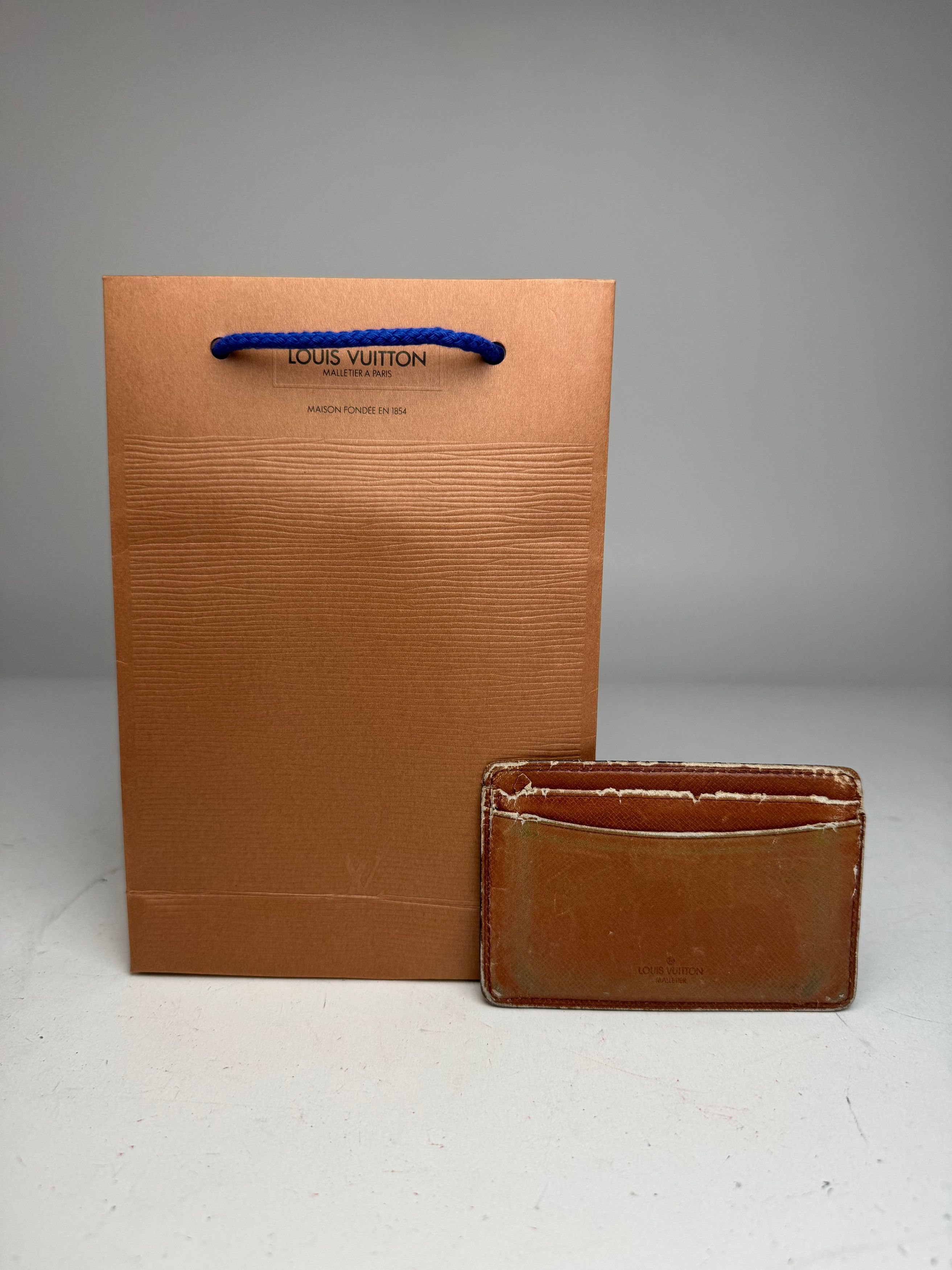 Louis Vuitton Vintage Monogram Leather Card Holder Brown Size ONE SIZE - 2 Thumbnail