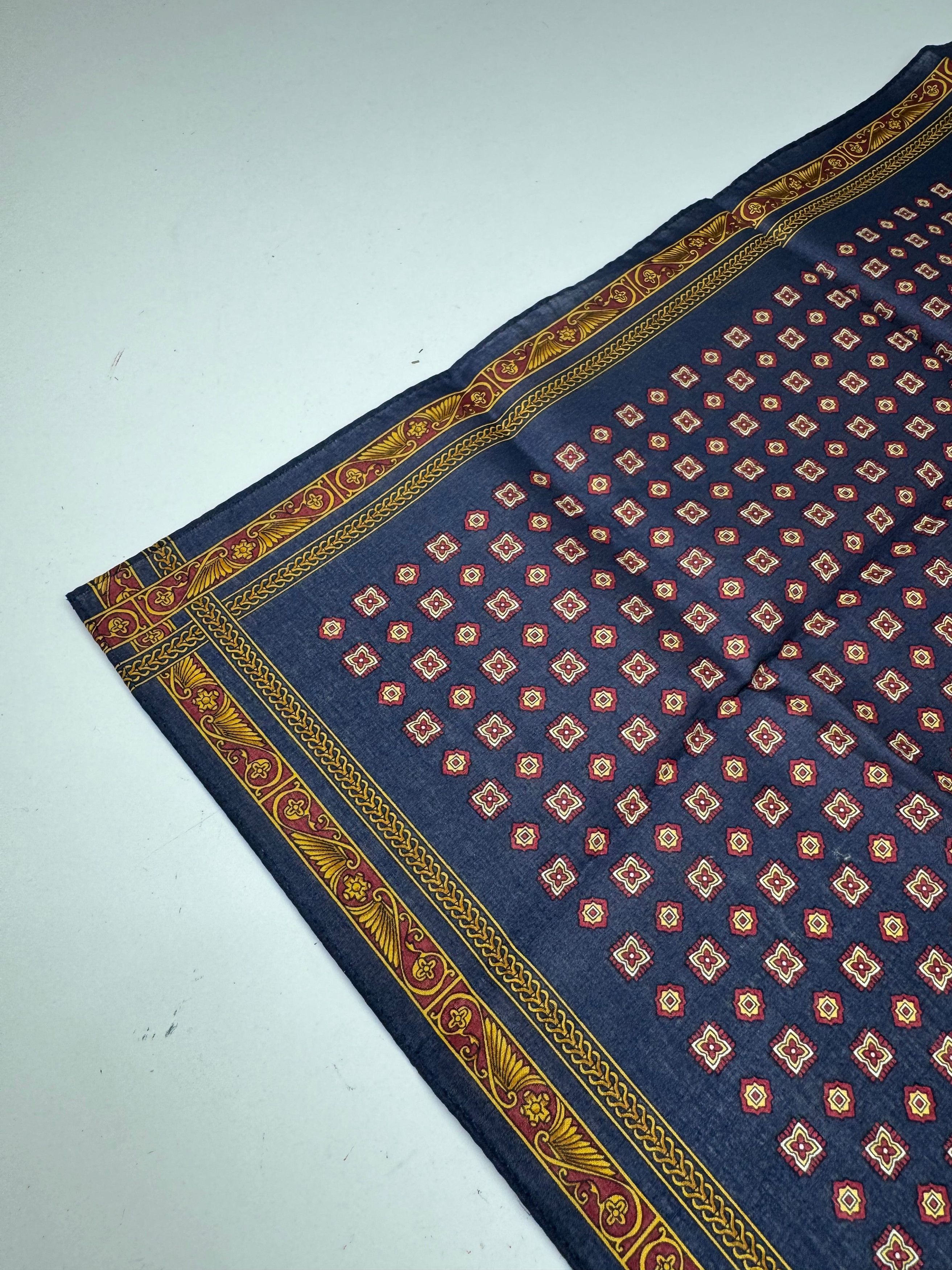 Dior Vintage Baroque Scarf Purple Gold Size ONE SIZE - 4 Thumbnail