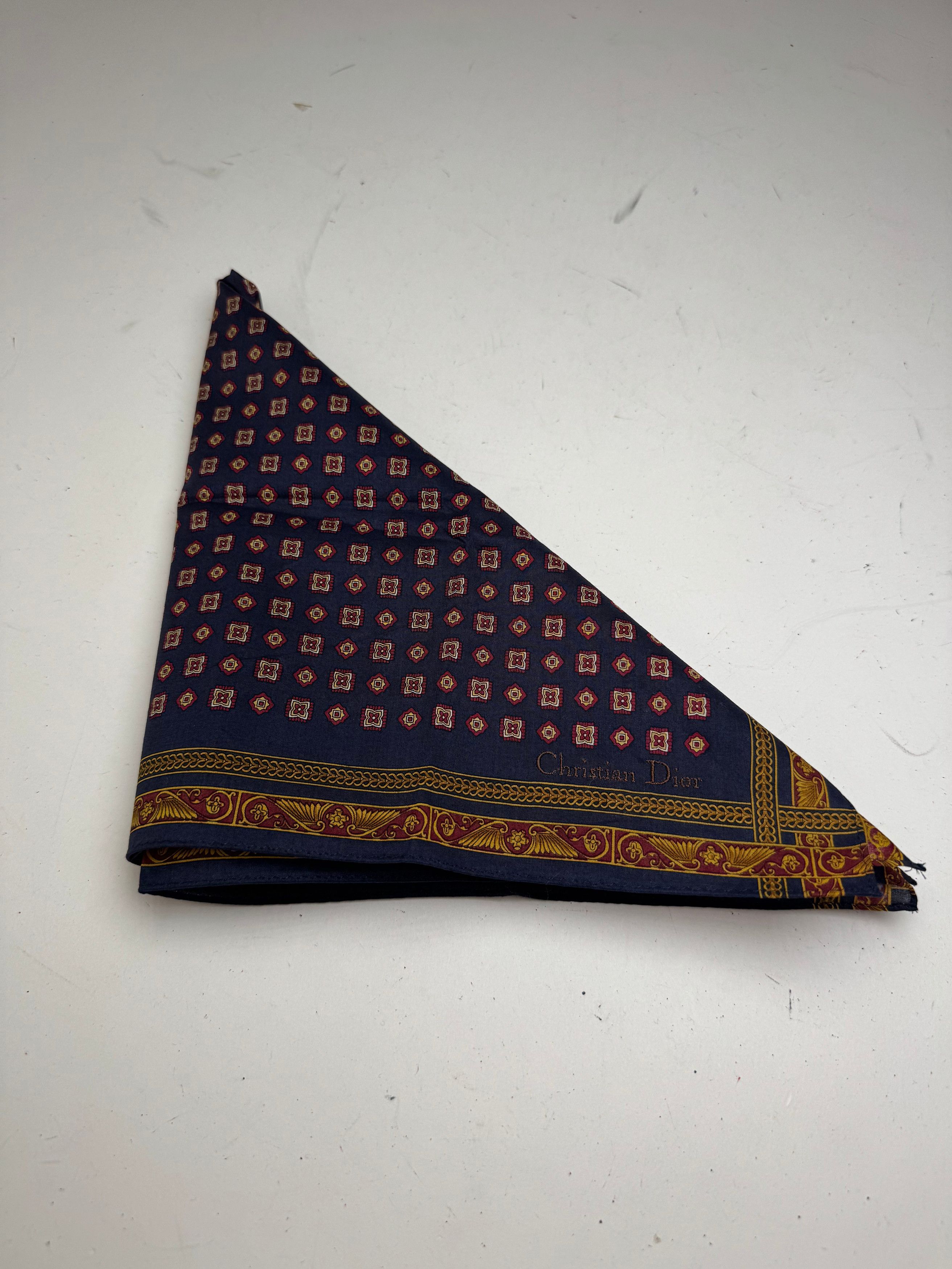 Dior Vintage Baroque Scarf Purple Gold Size ONE SIZE - 8 Thumbnail