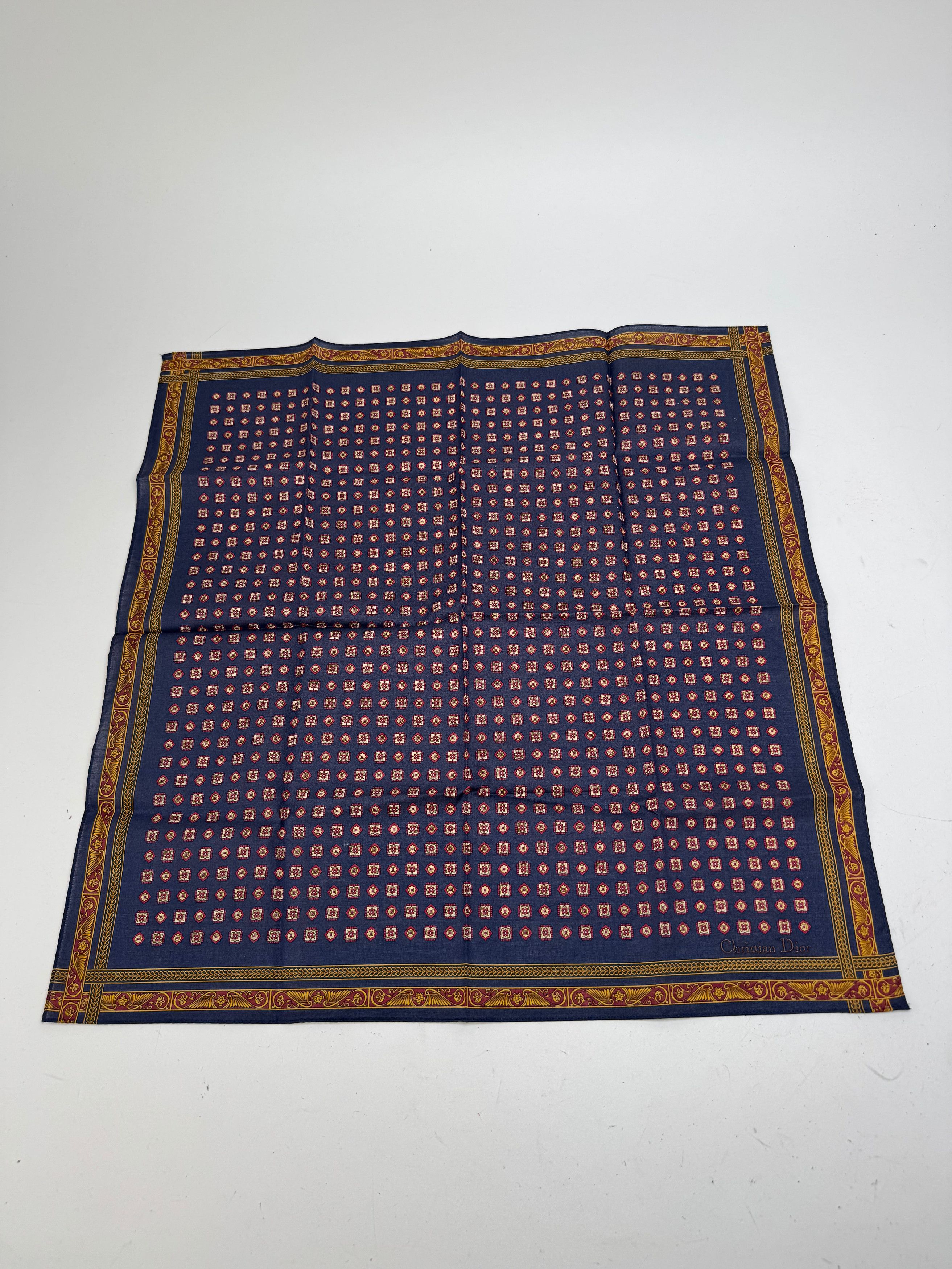 Dior Vintage Baroque Scarf Purple Gold Size ONE SIZE - 5 Thumbnail