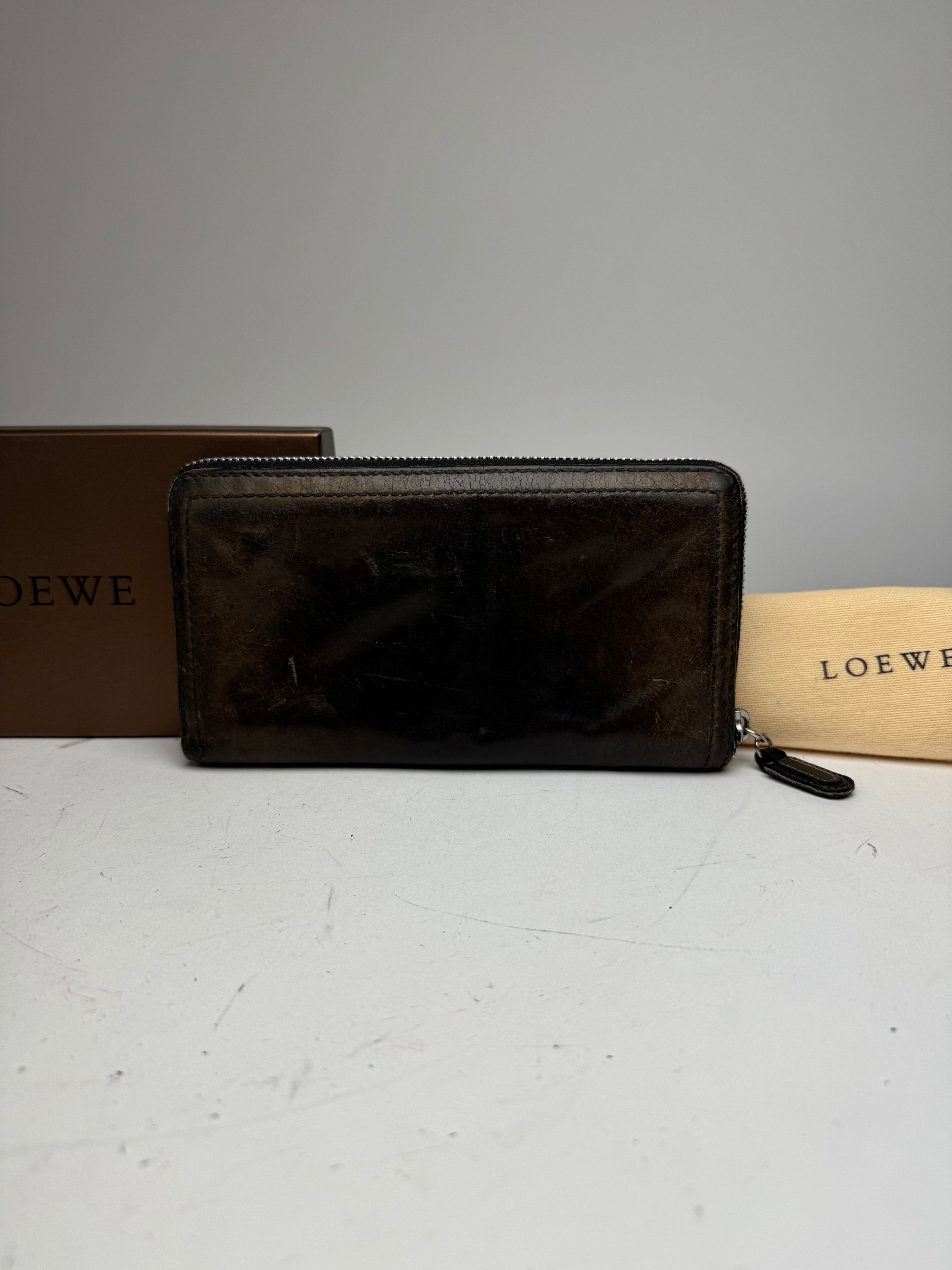 Loewe Vintage Madrid Anagram Leather Wallet Brown Size ONE SIZE - 9 Thumbnail