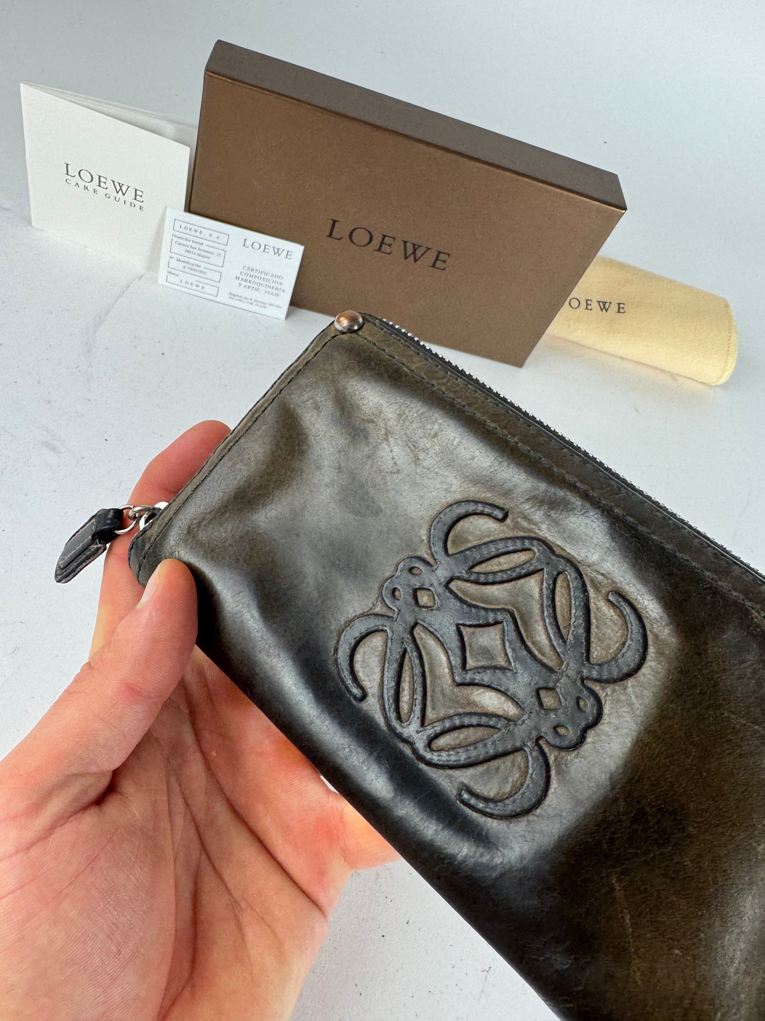 Loewe Vintage Madrid Anagram Leather Wallet Brown Size ONE SIZE - 4 Thumbnail