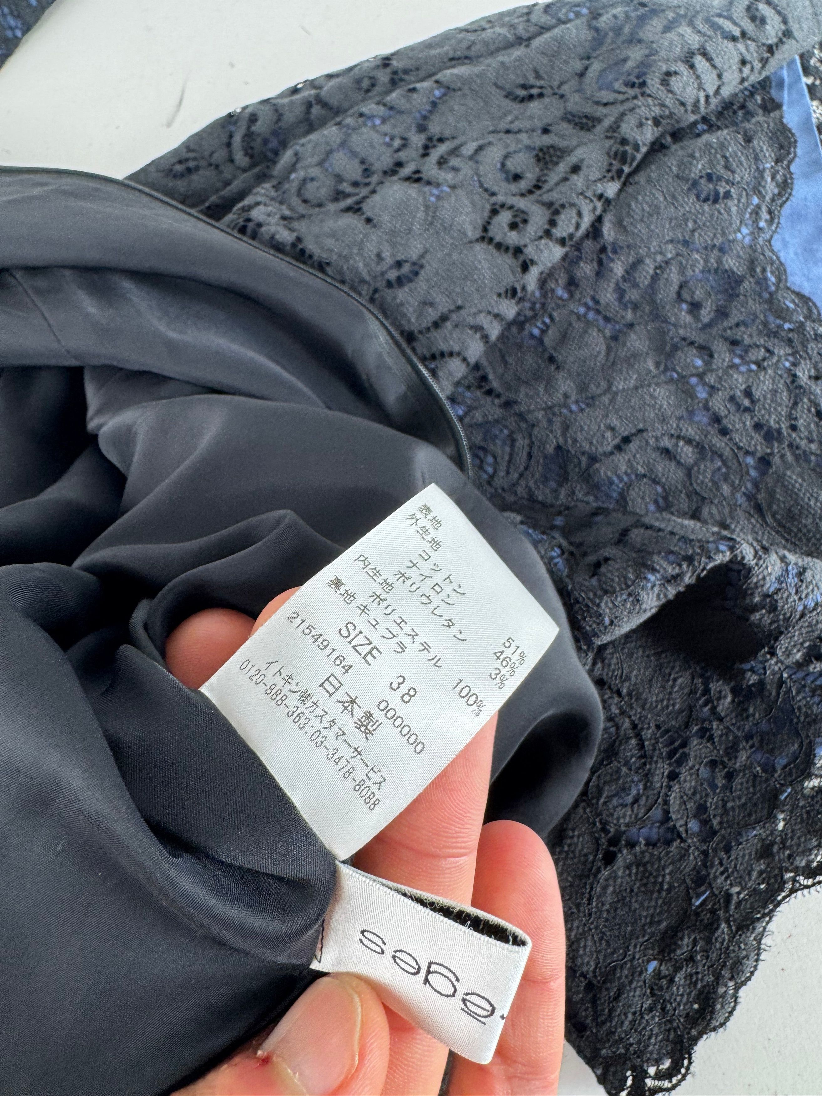 Courreges Vintage Dress Blue Black 38/M Size S / US 4 / IT 40 - 10 Thumbnail