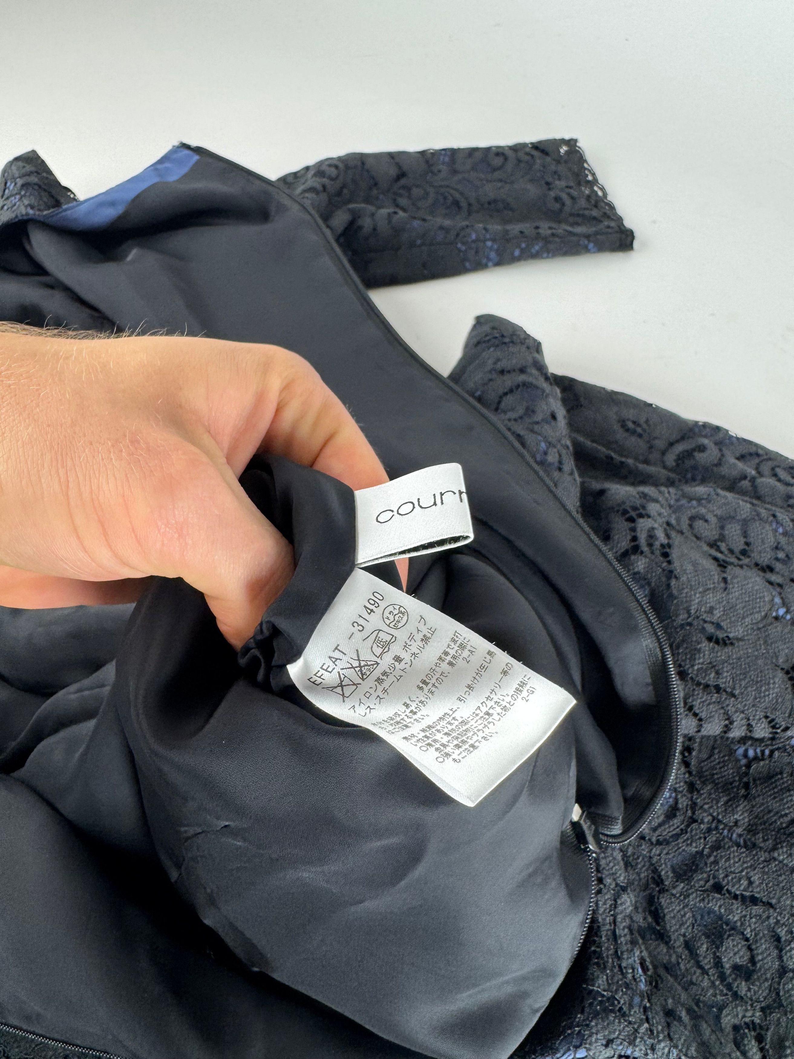 Courreges Vintage Dress Blue Black 38/M Size S / US 4 / IT 40 - 9 Thumbnail