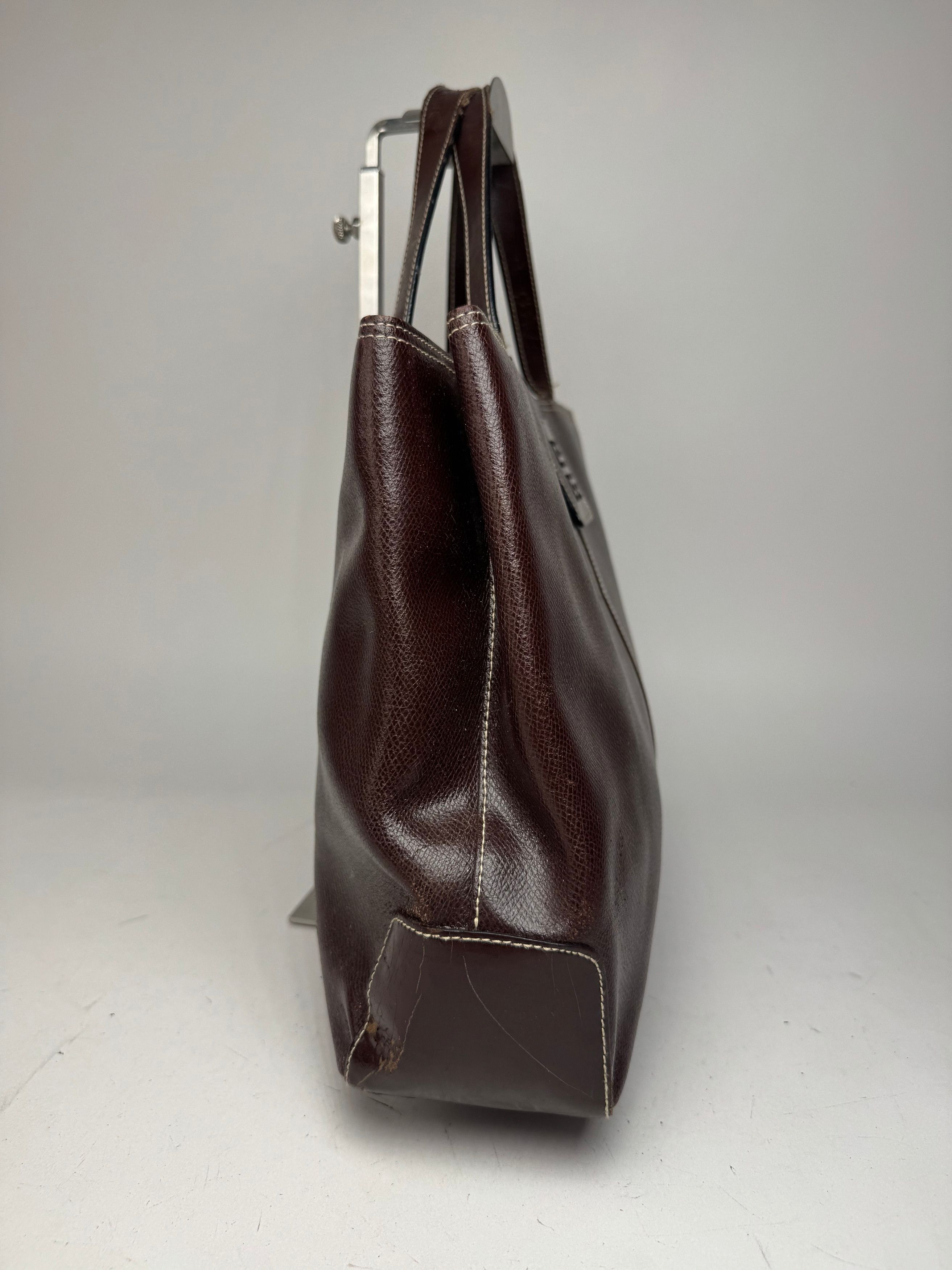 Givenchy Vintage Leather Handbag Brown Size ONE SIZE - 7 Thumbnail