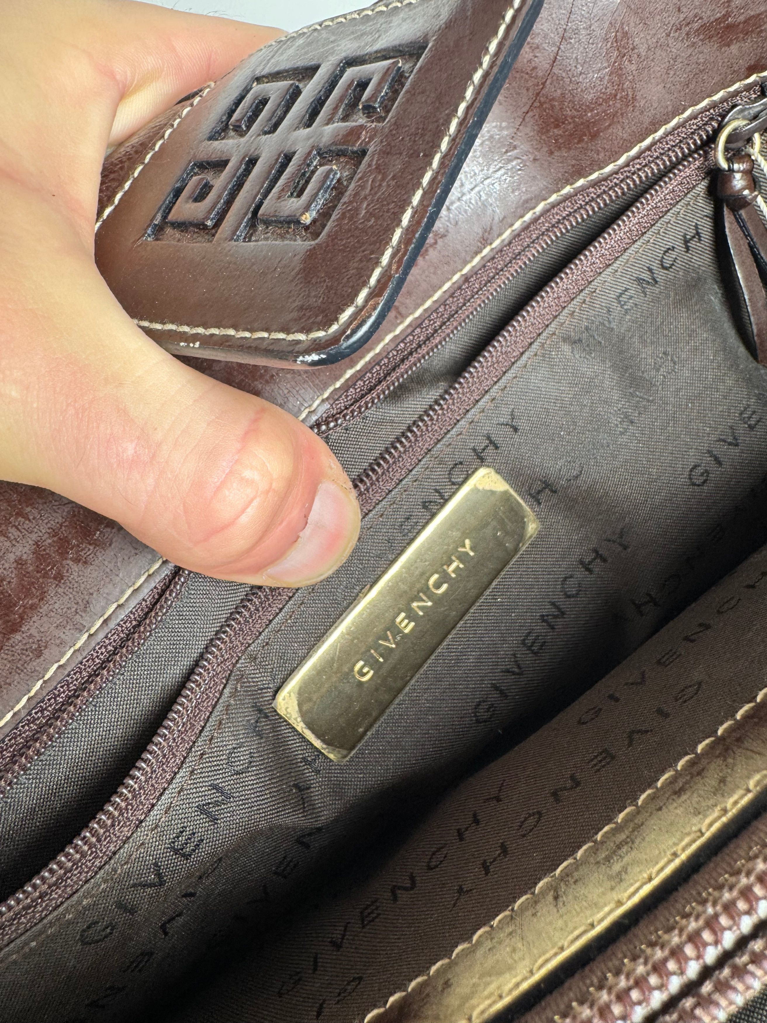 Givenchy Vintage Leather Handbag Brown Size ONE SIZE - 4 Thumbnail