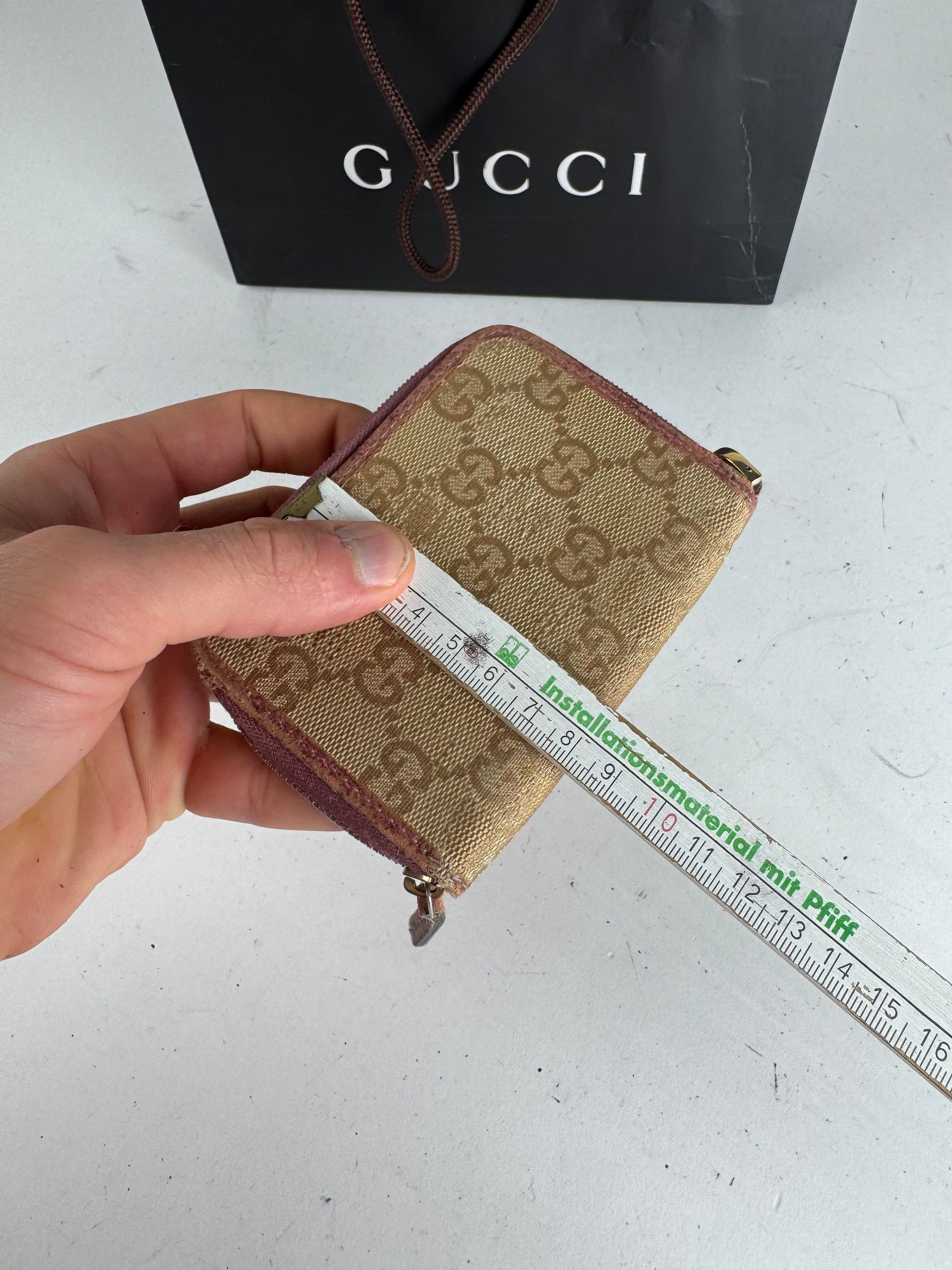 Gucci Vintage Monogram Card Holder Beige Pink Size ONE SIZE - 8 Thumbnail