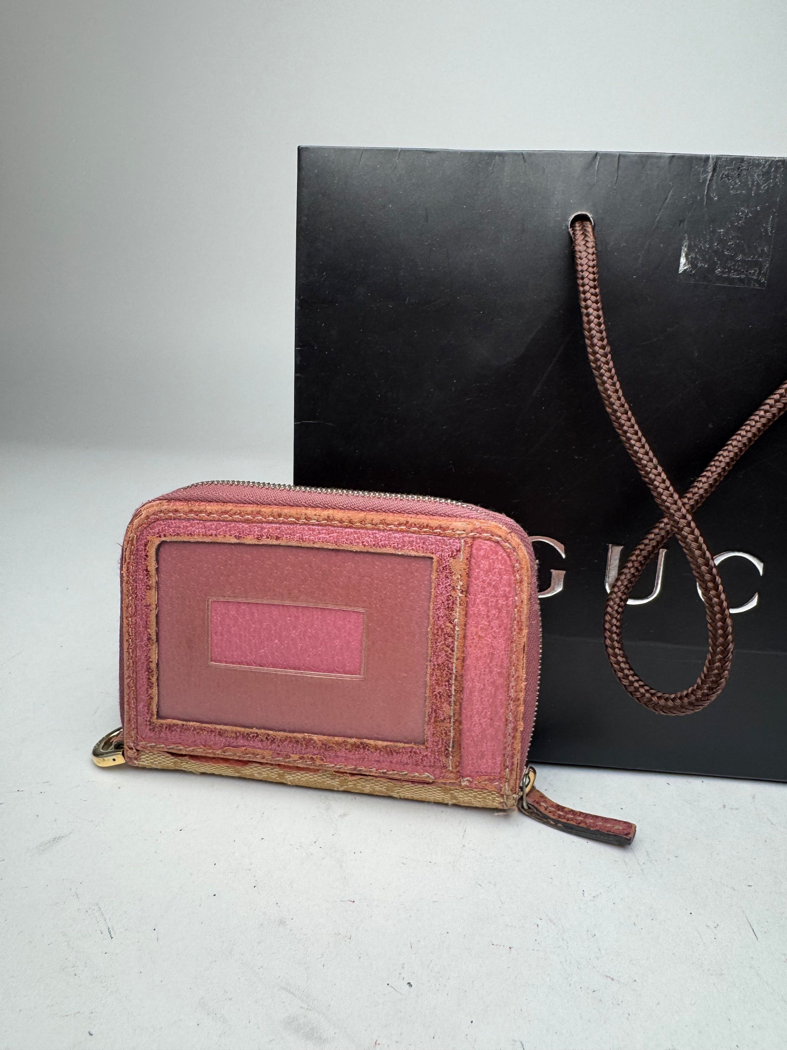 Gucci Vintage Monogram Card Holder Beige Pink Size ONE SIZE - 11 Thumbnail