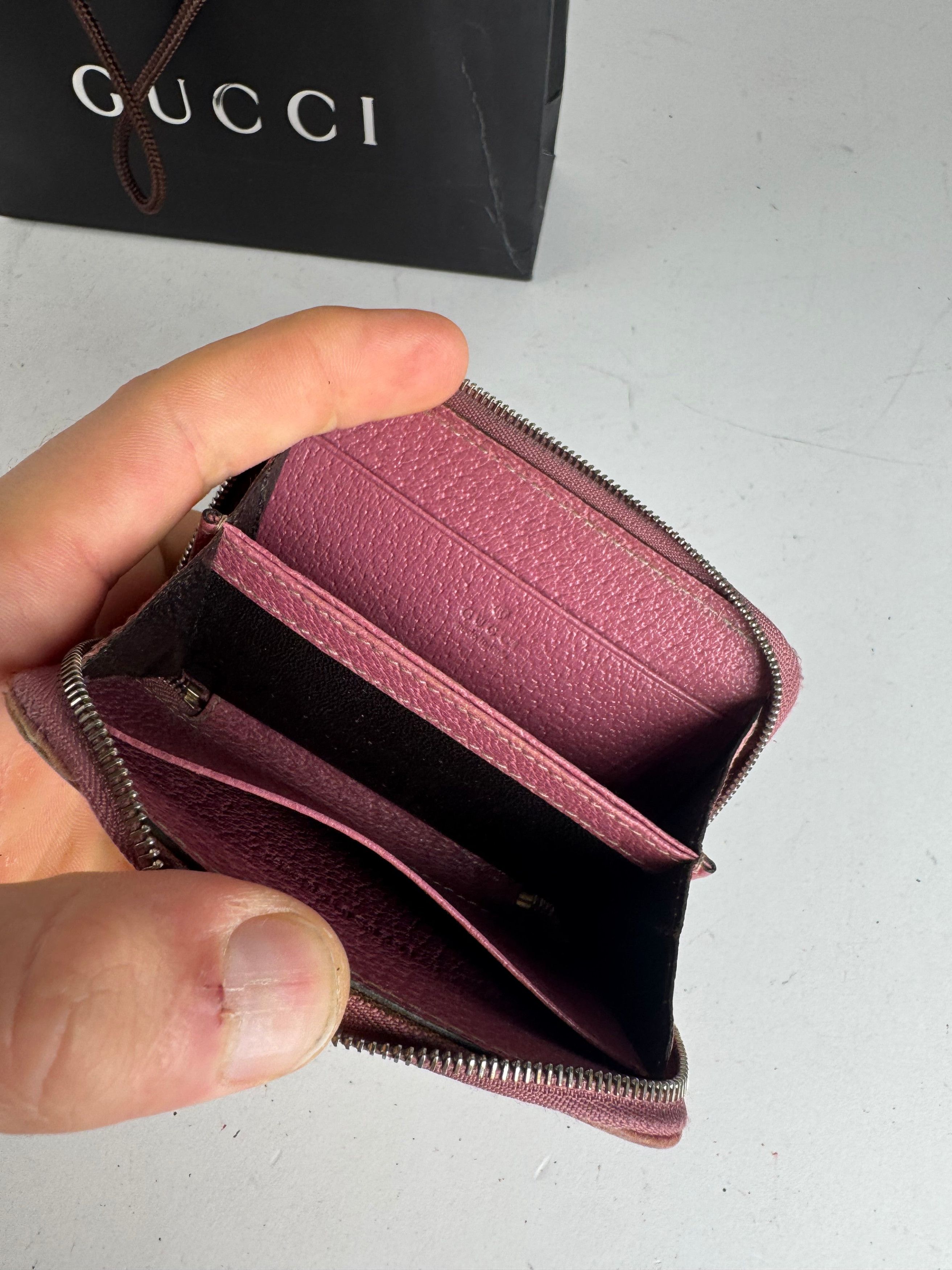 Gucci Vintage Monogram Card Holder Beige Pink Size ONE SIZE - 3 Thumbnail