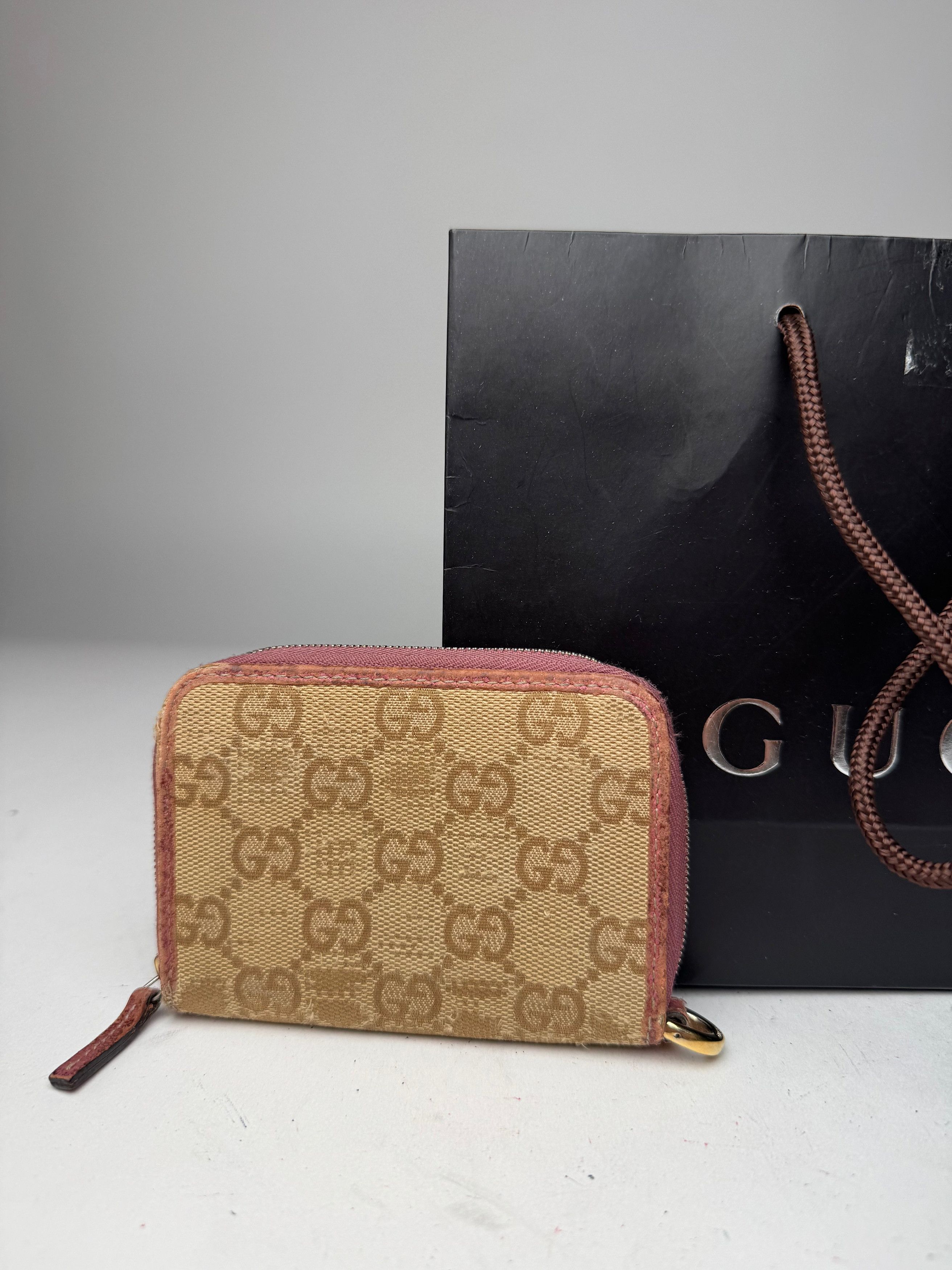 Gucci Vintage Monogram Card Holder Beige Pink Size ONE SIZE - 10 Thumbnail