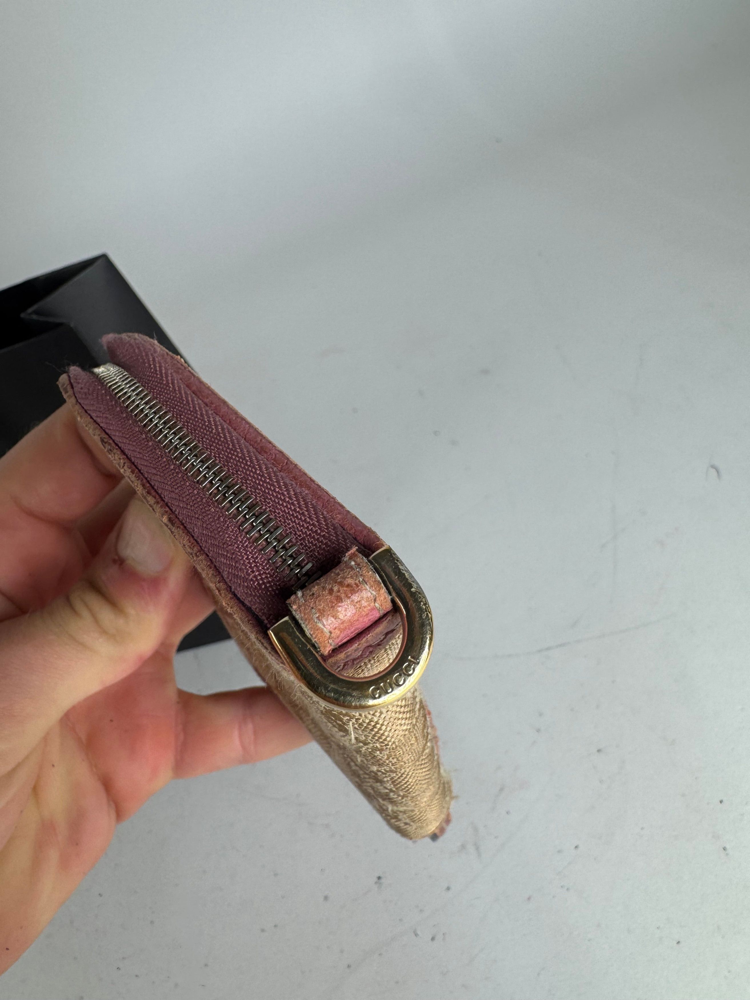 Gucci Vintage Monogram Card Holder Beige Pink Size ONE SIZE - 9 Thumbnail