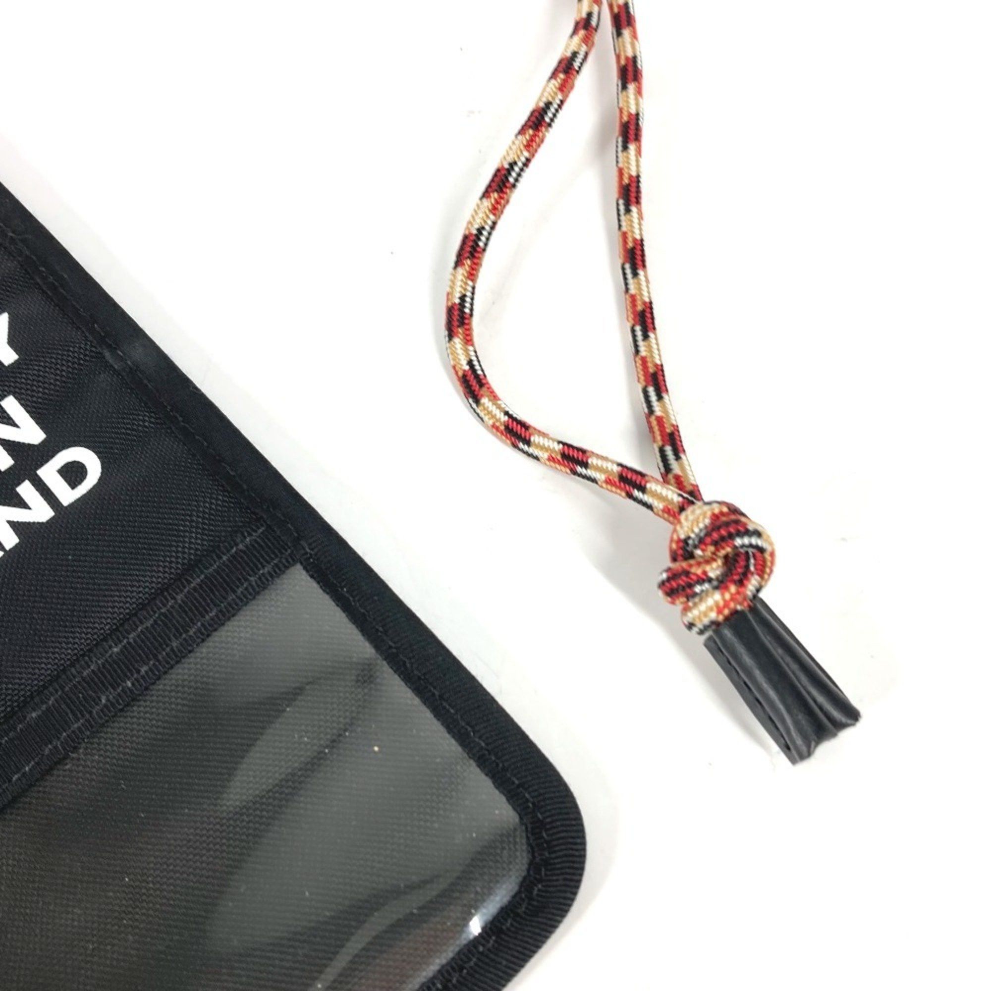 Burberry BURBERRY Pass Case with Logo and Neck Strap, Card Holder, Pouch, Business Case, Nylon, Women's, Black Size ONE SIZE - 4 Thumbnail